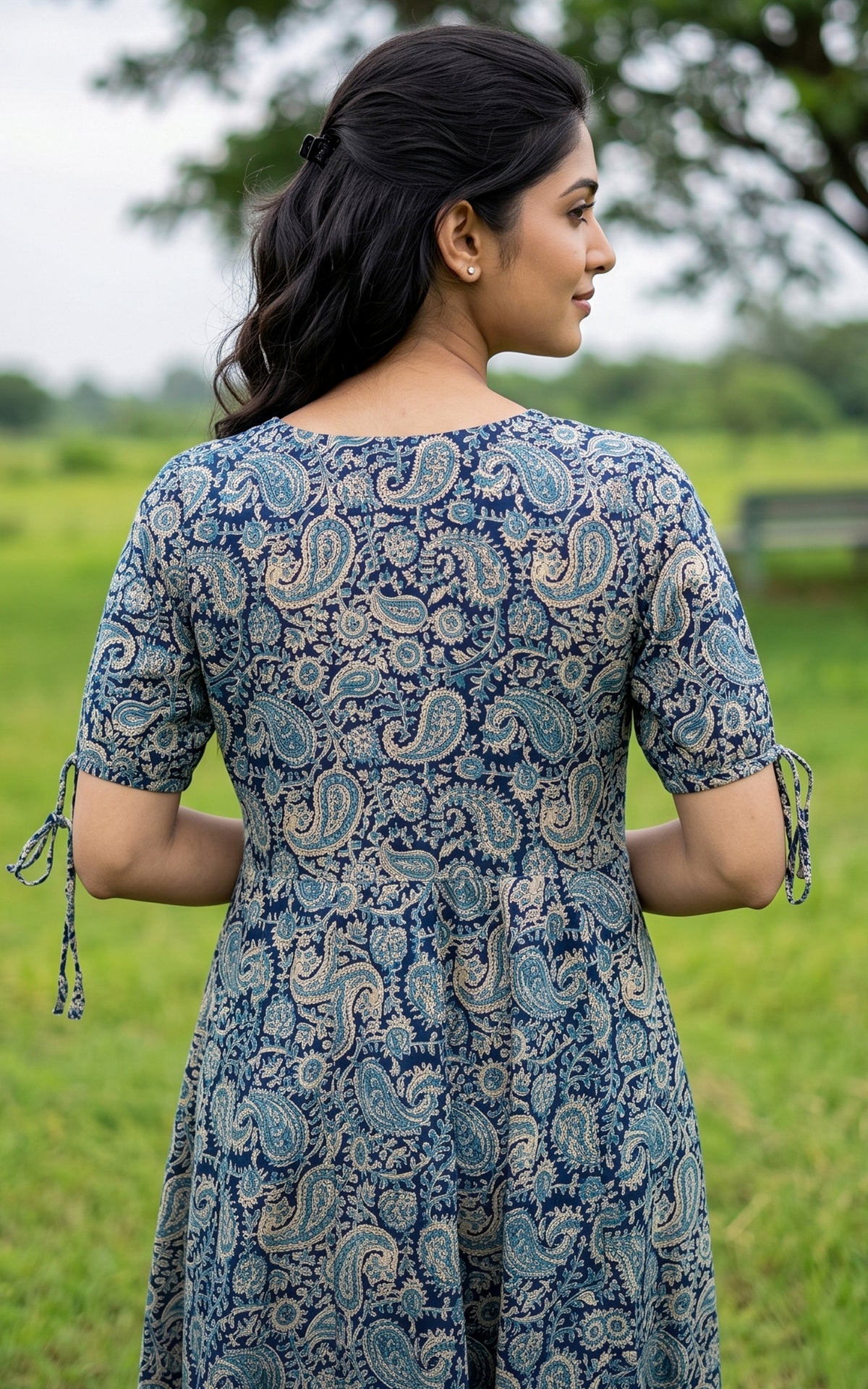 Aadhila Blue (Kurti+Dupatta)