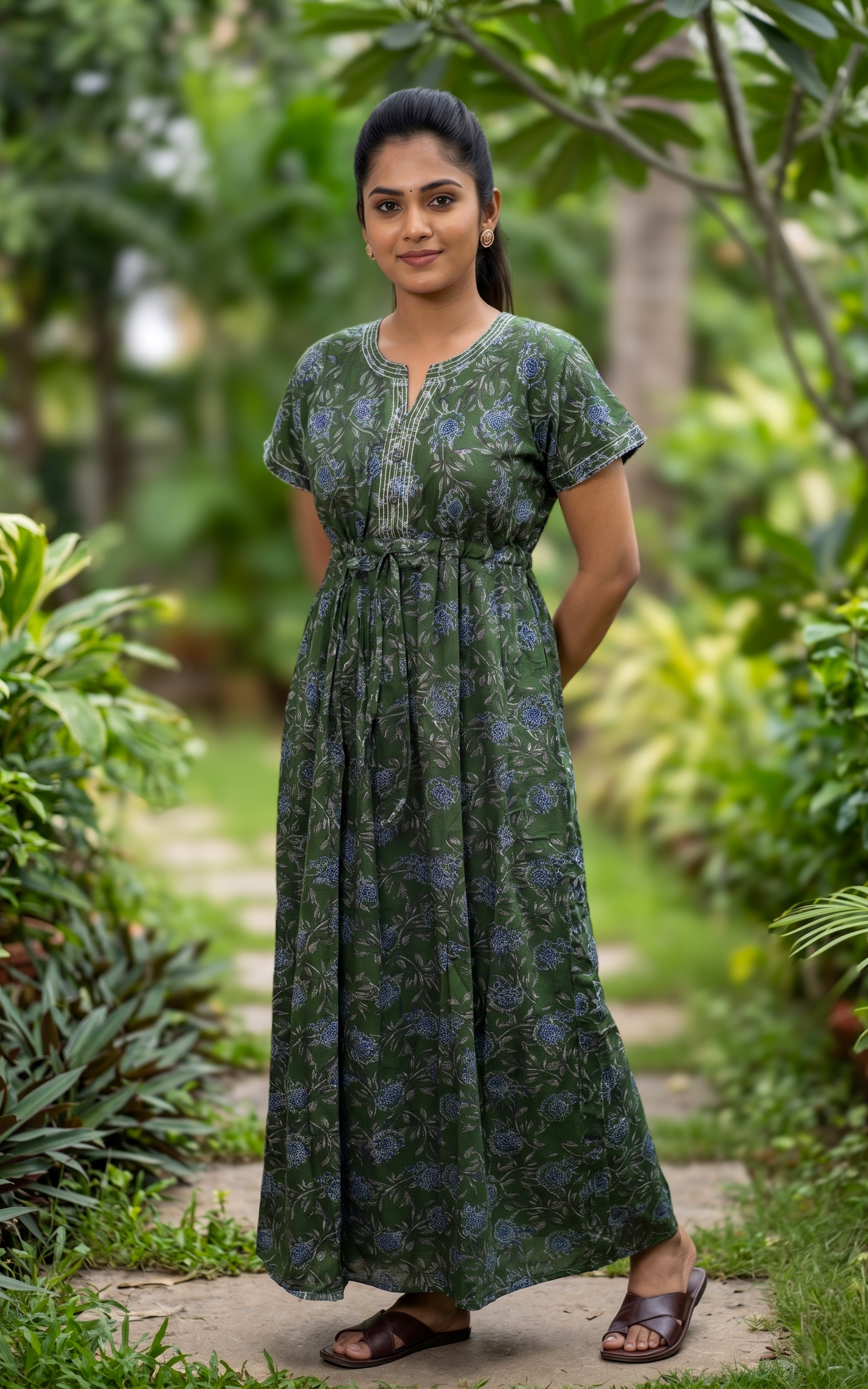 Cotton Aline Fit Nighty-160SS16B
