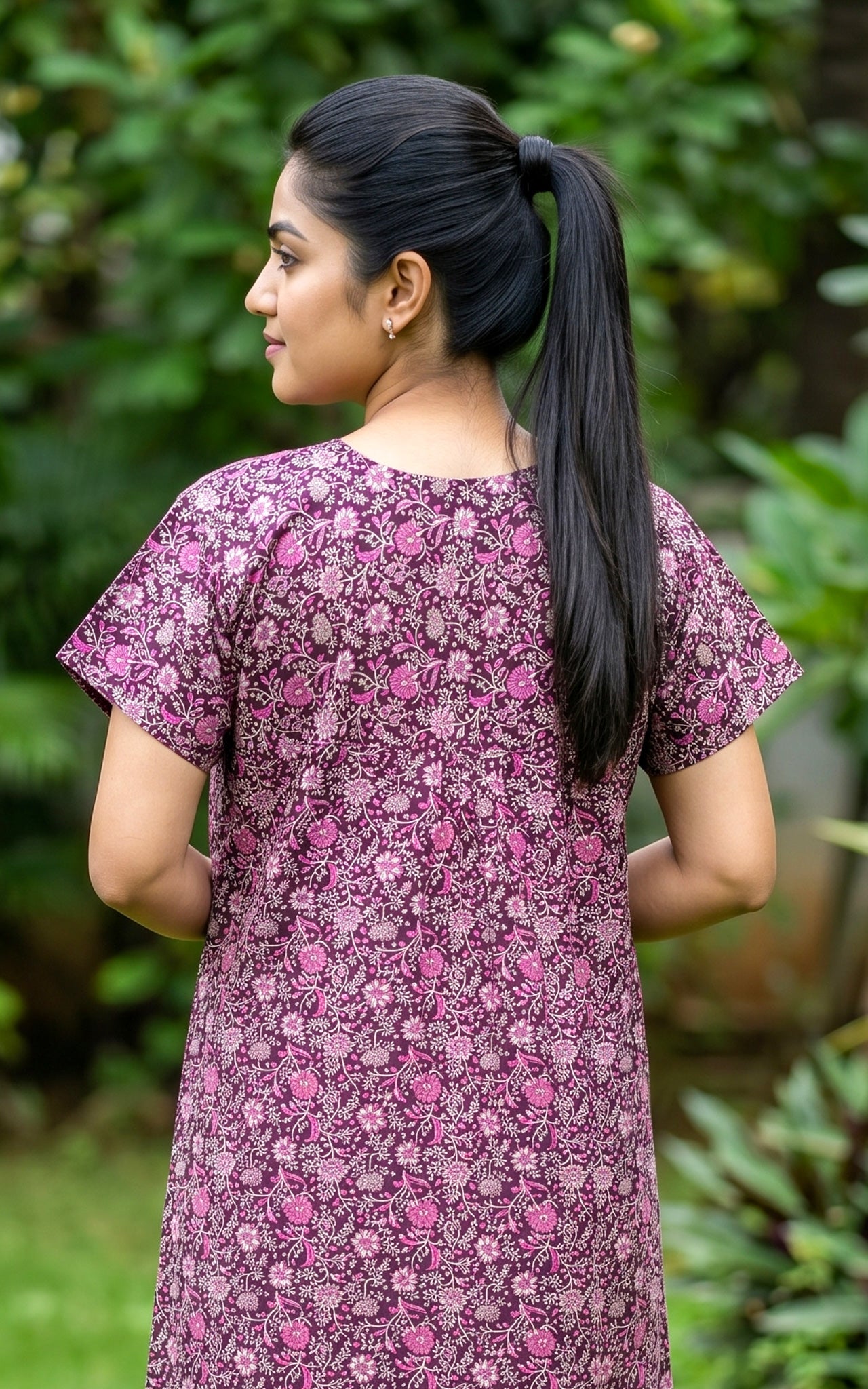 Cotton Straight Fit Nighty-162SS14B