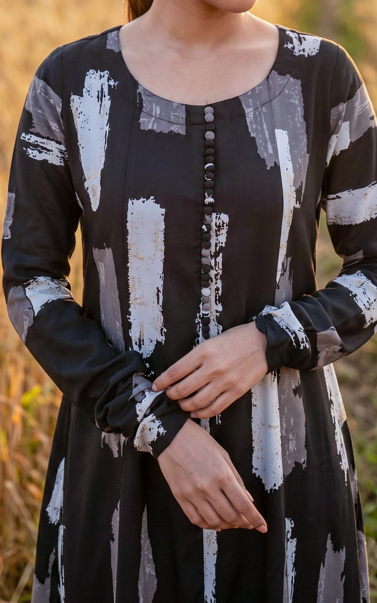 Black Rayon Elegant Kurti for Women