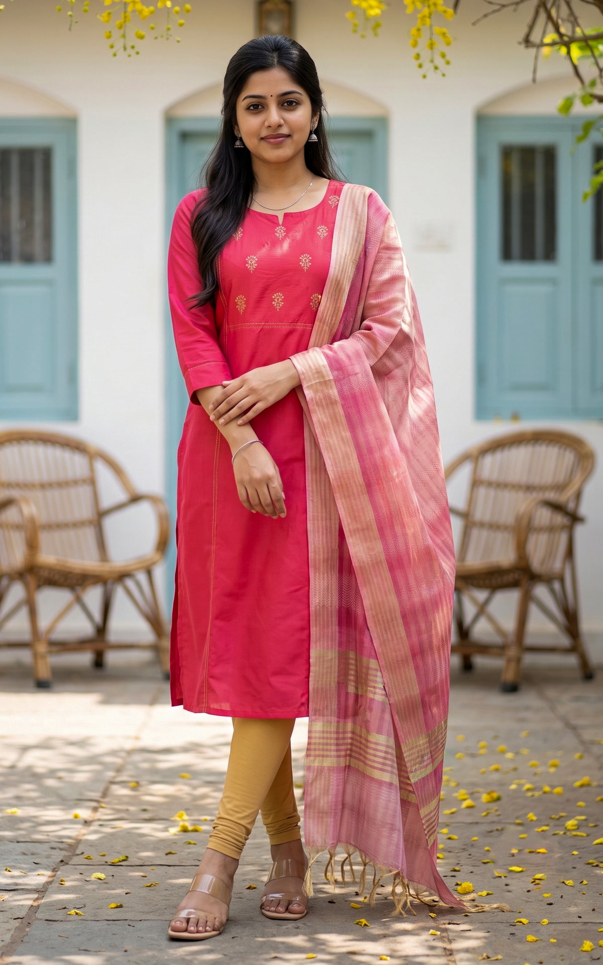 Harnika Hibiscus (Kurti+Dupatta)