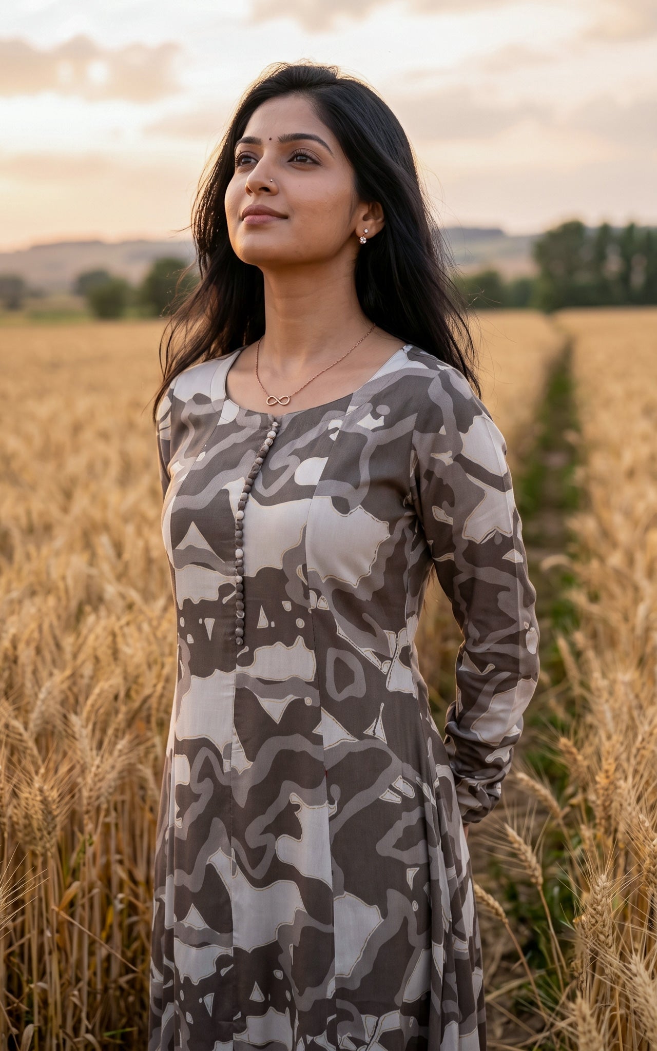 Grey Rayon Office Wear Kurti for Women