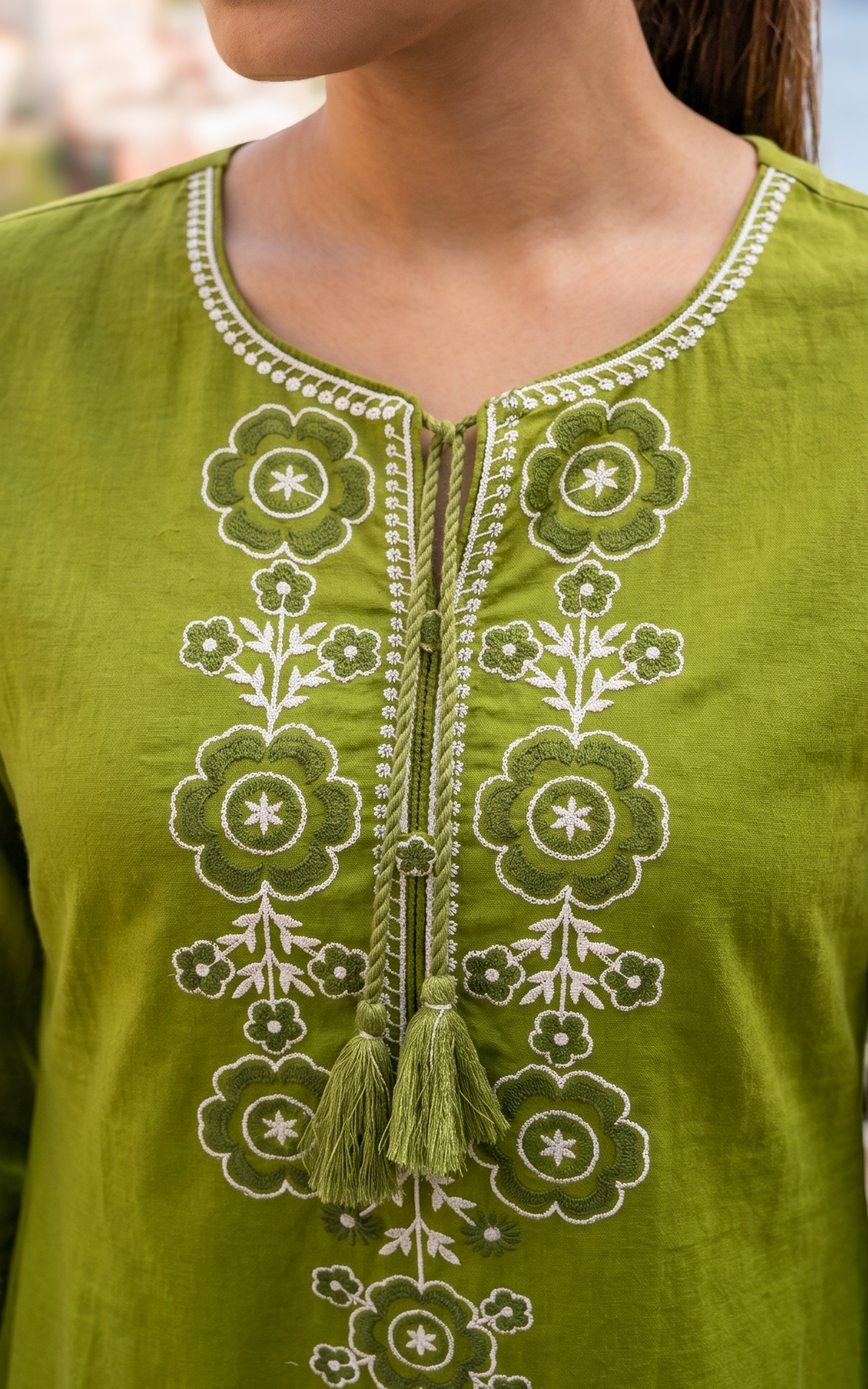 Cotton kurti set with soft cotton dupatta for women