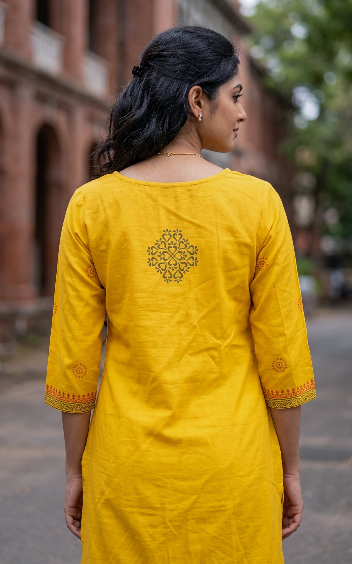 Mazhal Mustard Yelow (Kurti+Pant)