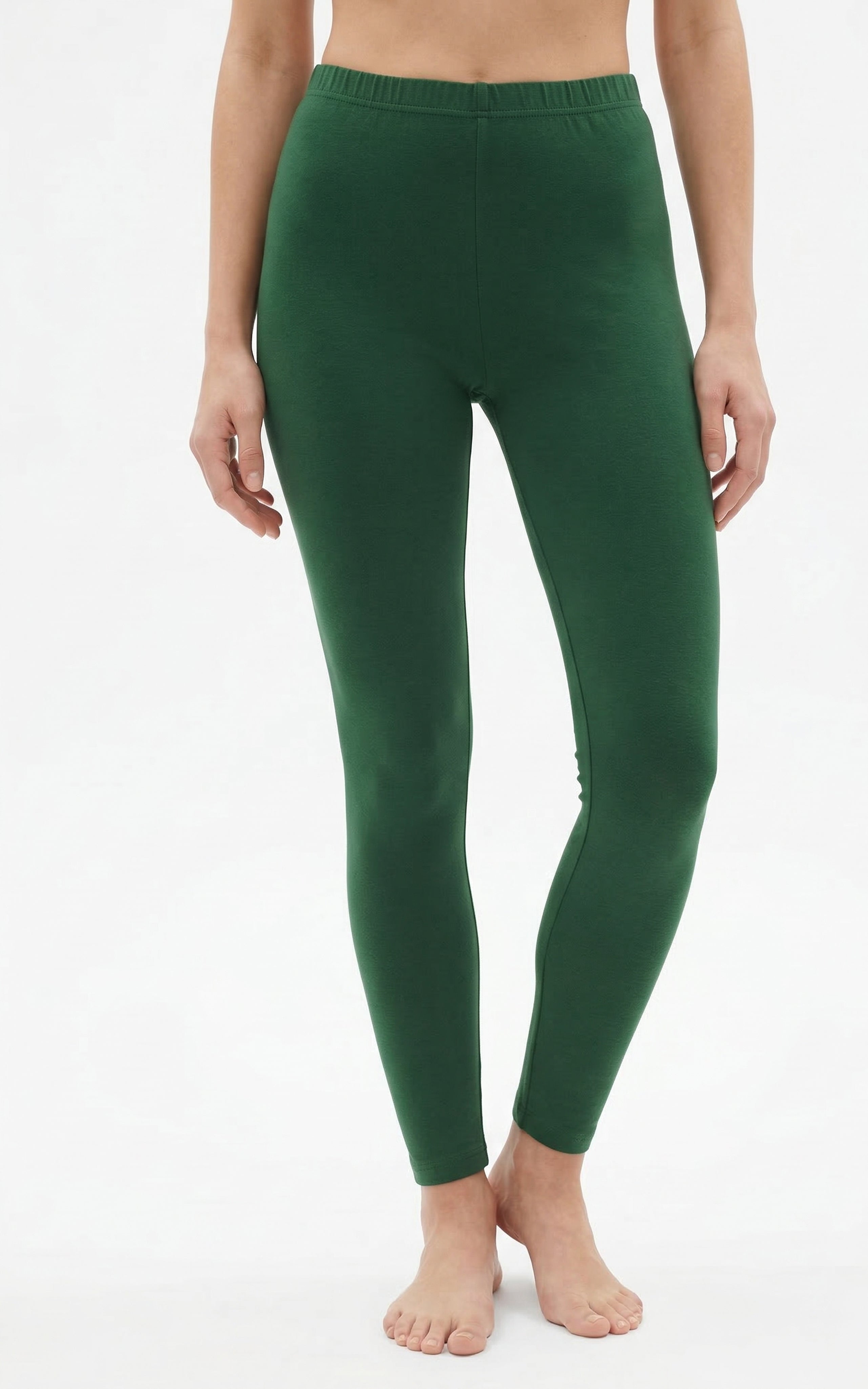 Instore – Bottle Green Ankle Length Legging for Women – Stretchable – Mix N Match Bottom Wear