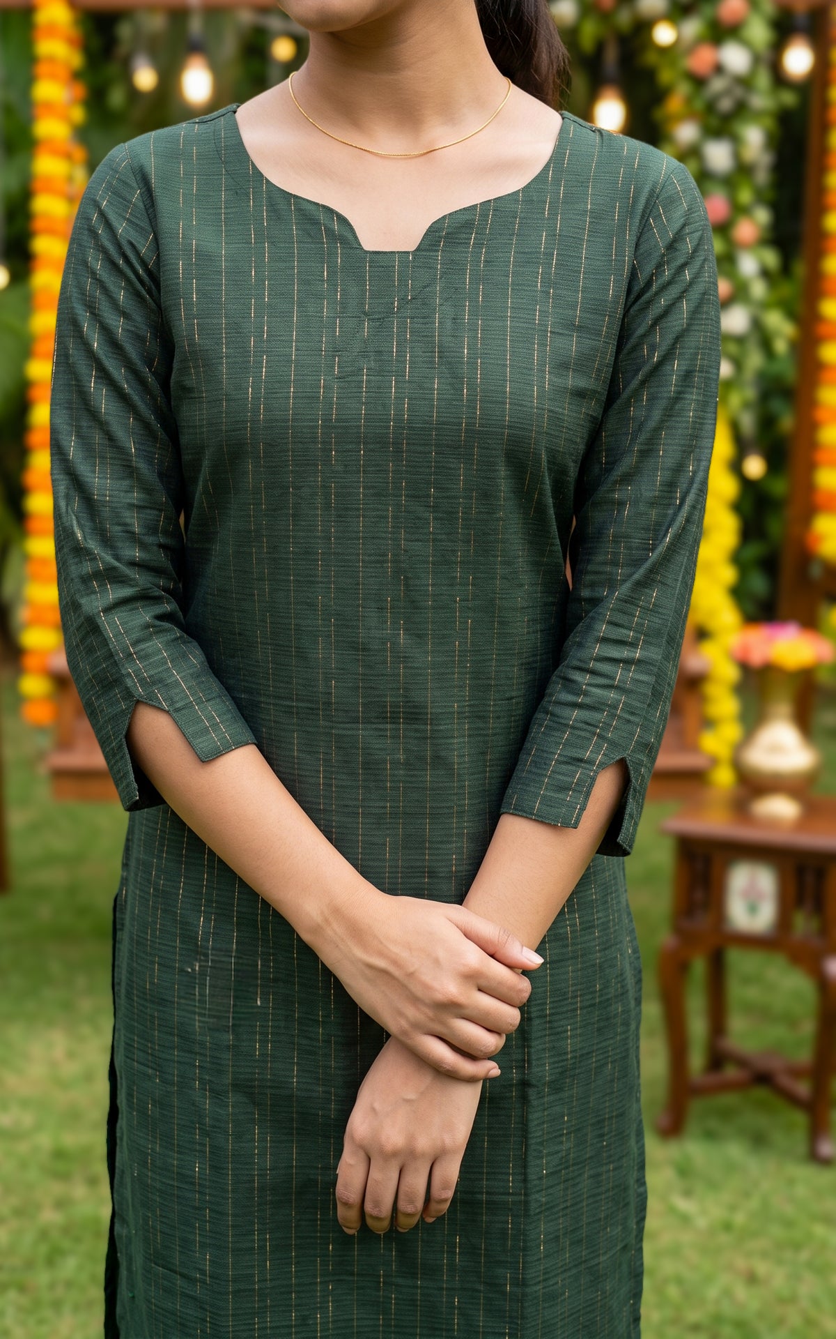 Anusha Green (Kurti+Dupatta)