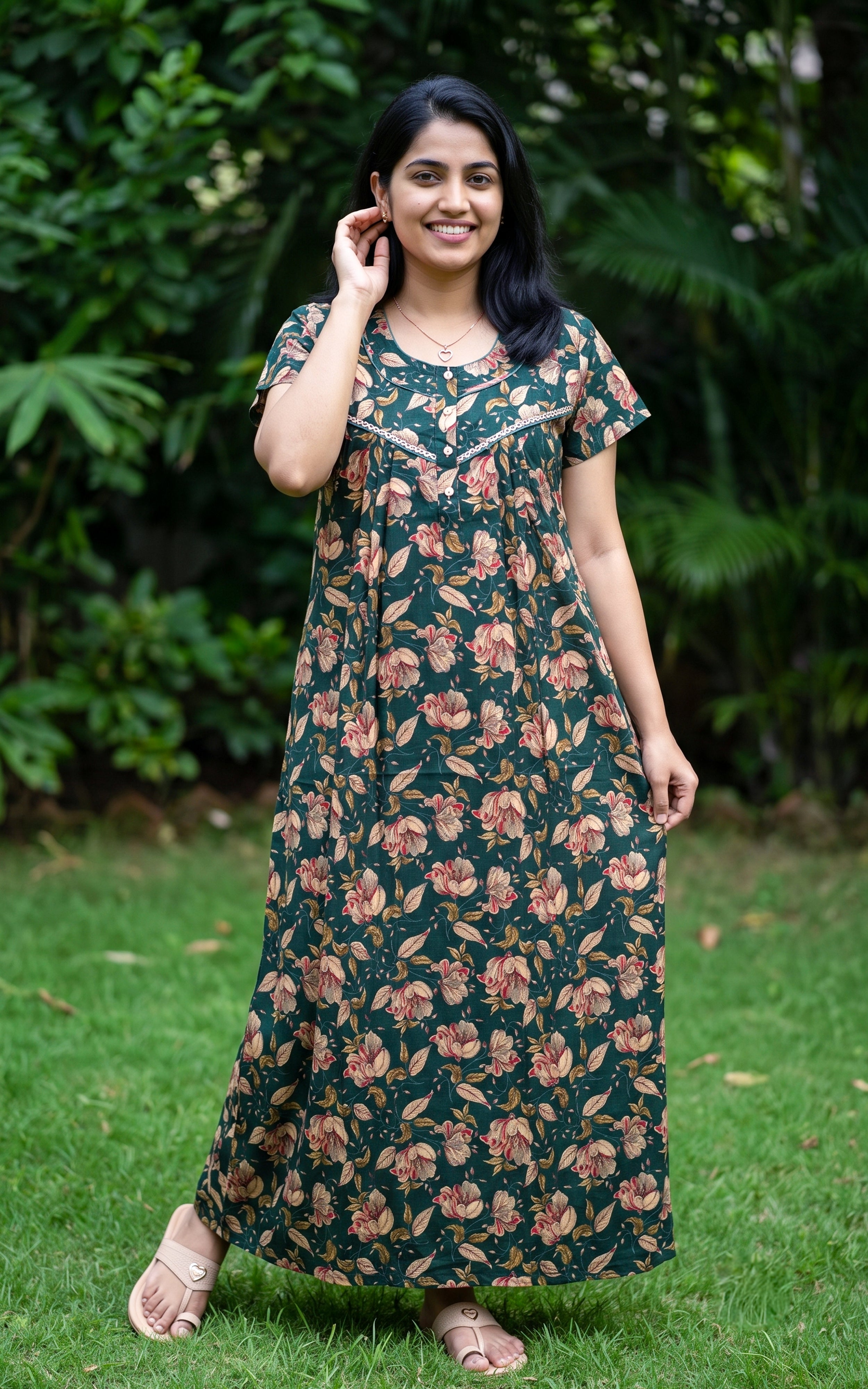 Cotton Straight Fit Nighty-164SS2C