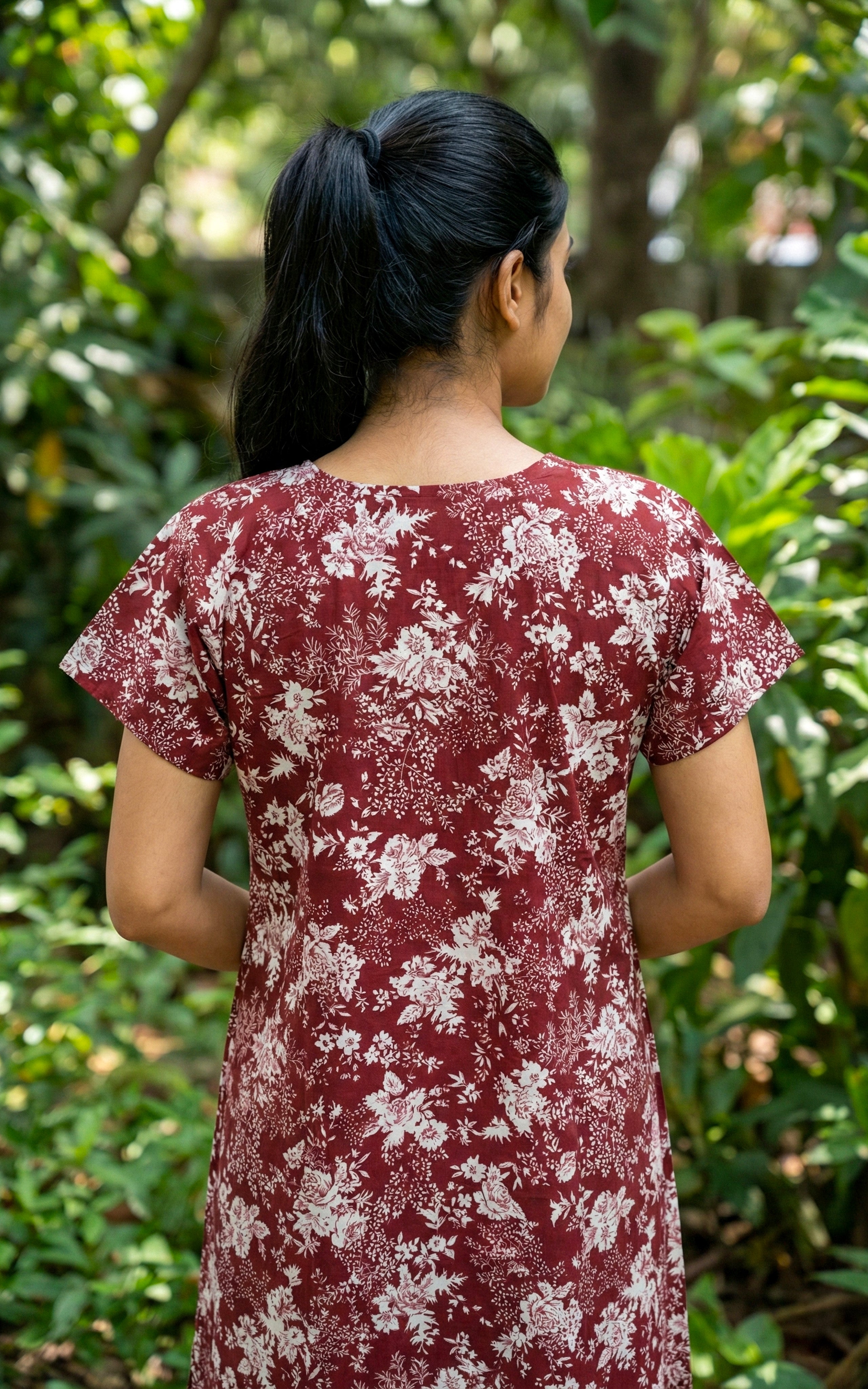 Comfortable printed cotton nighty for women