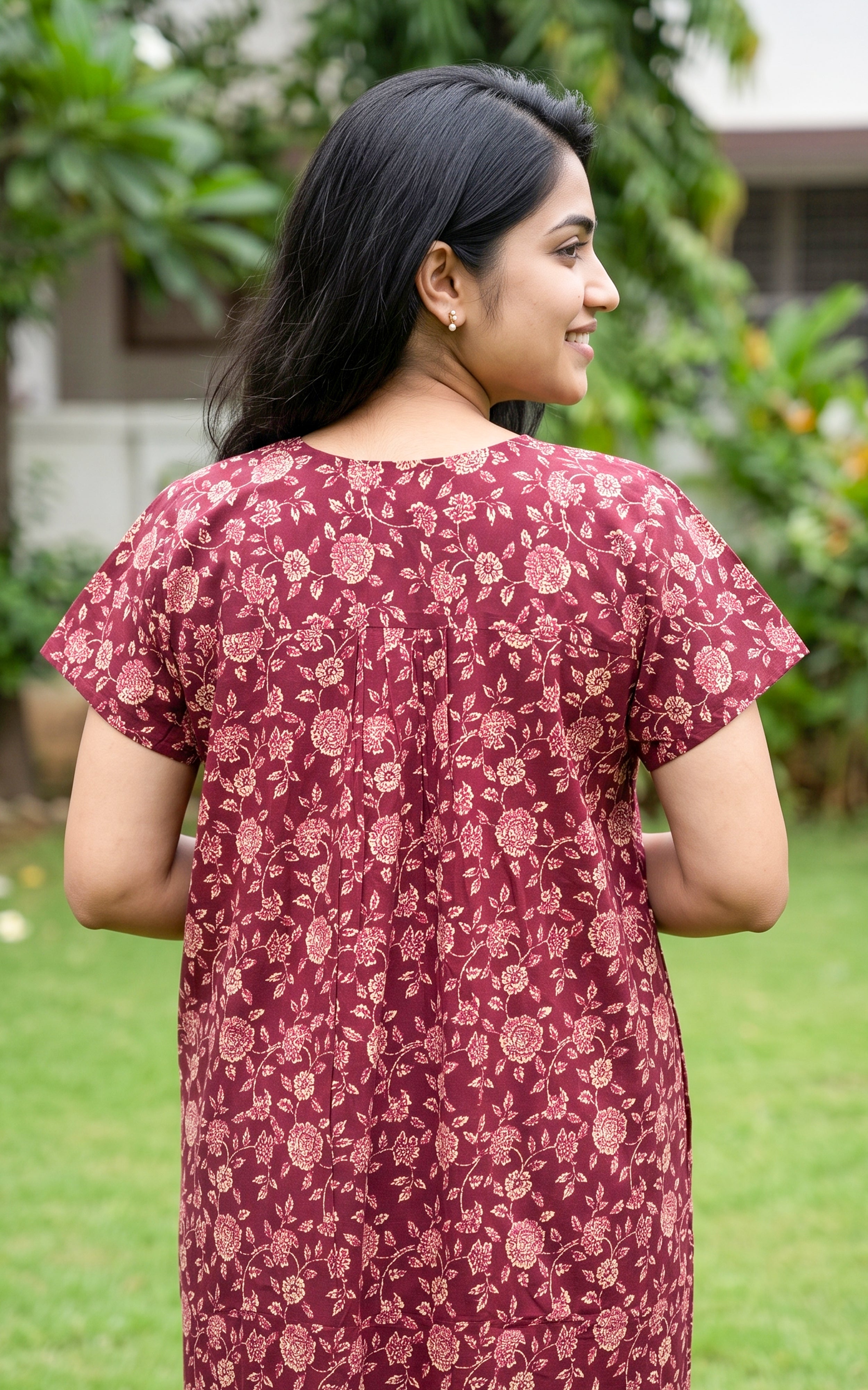 Cotton Straight Fit Nighty-164SS5B