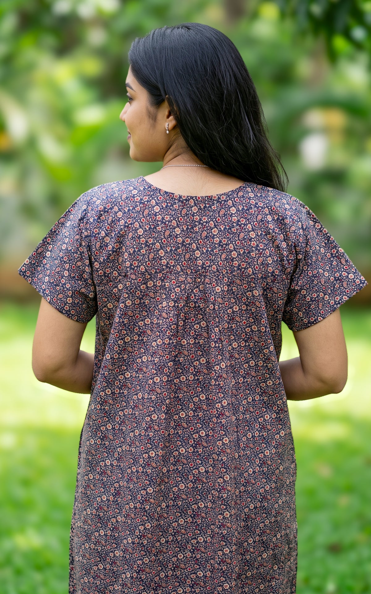 Cotton Straight Fit Nighty-166SS3C