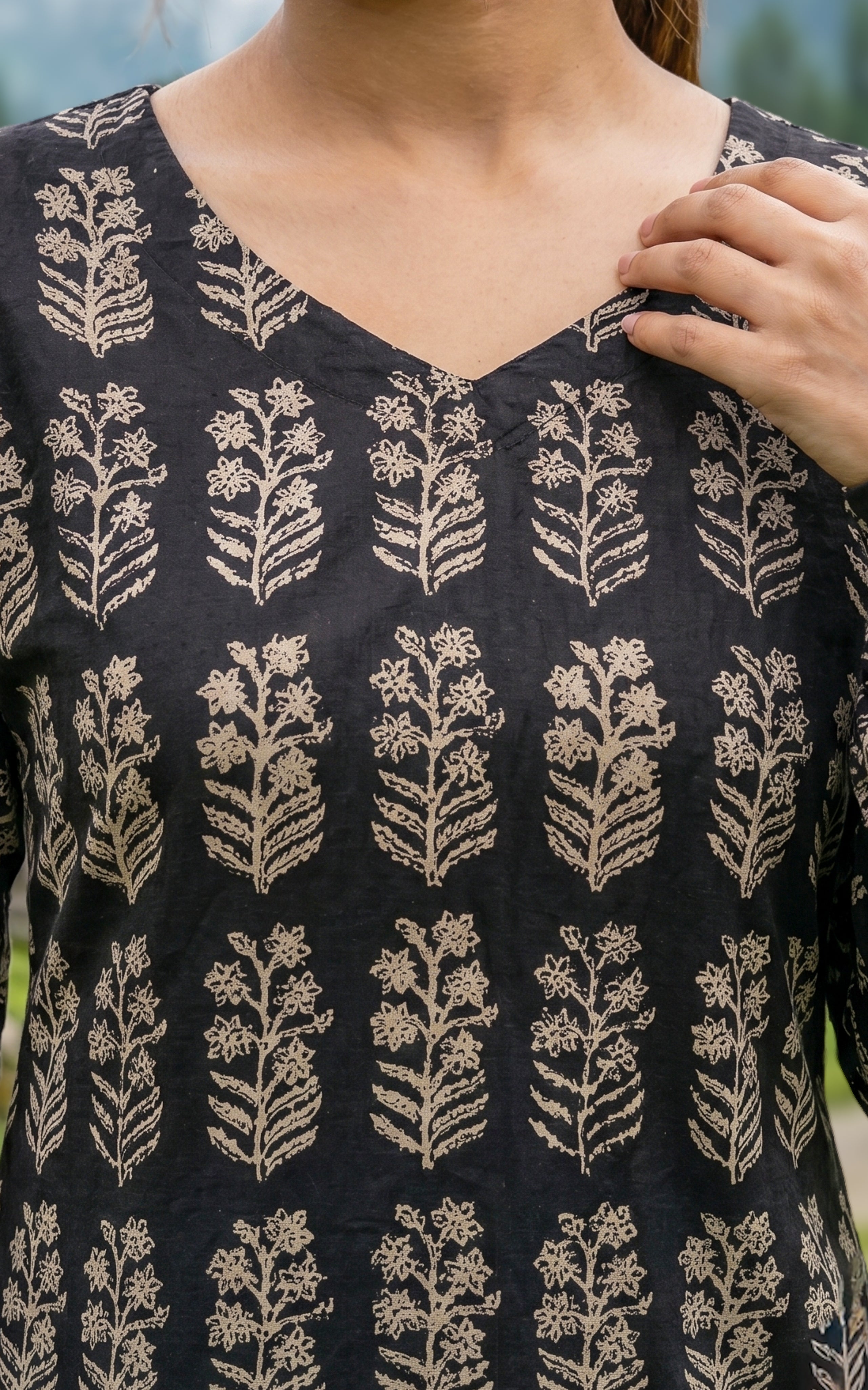 Breathable cotton summer kurti for women