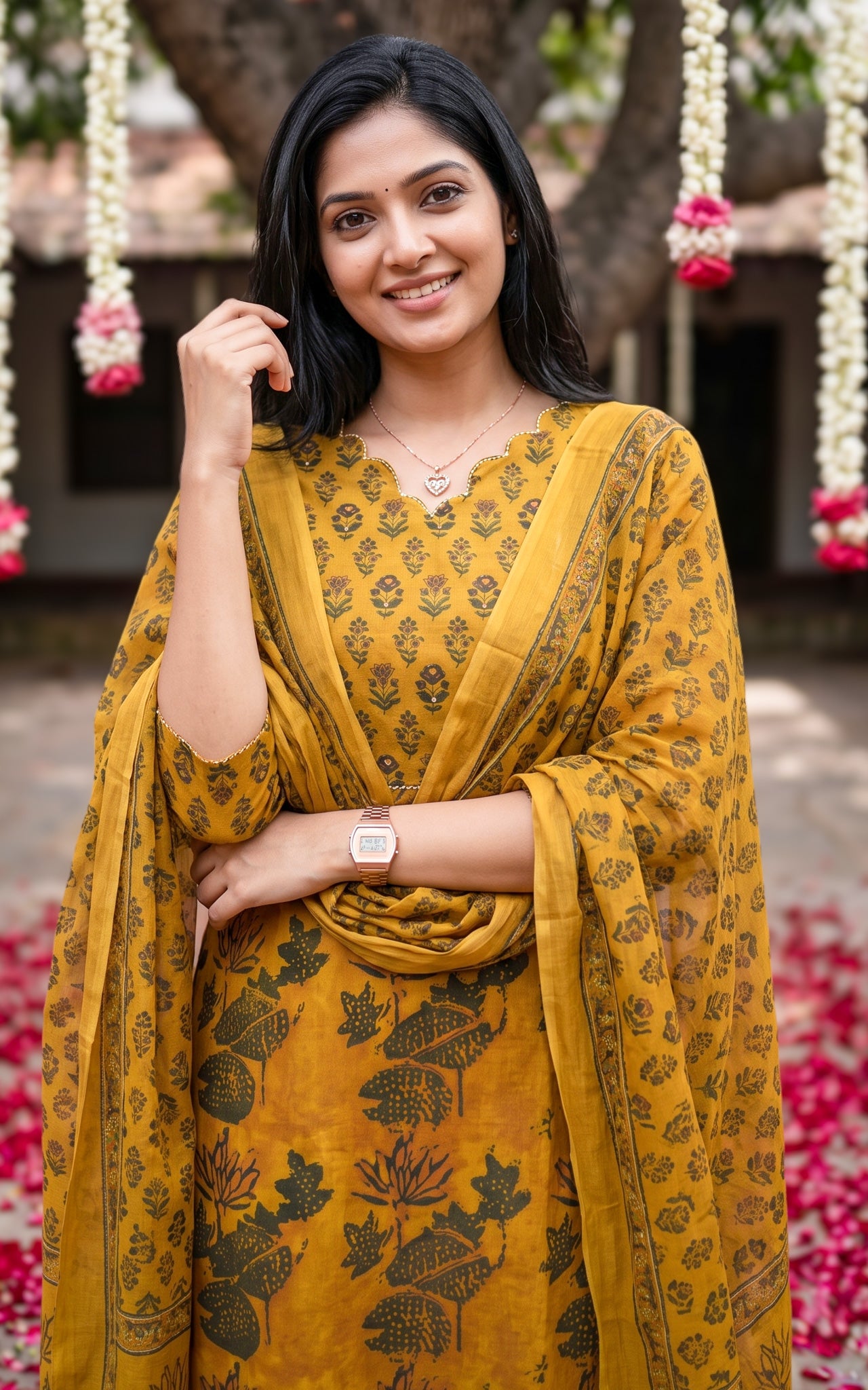 Gauthami A (Kurti+Pant+Dupatta)