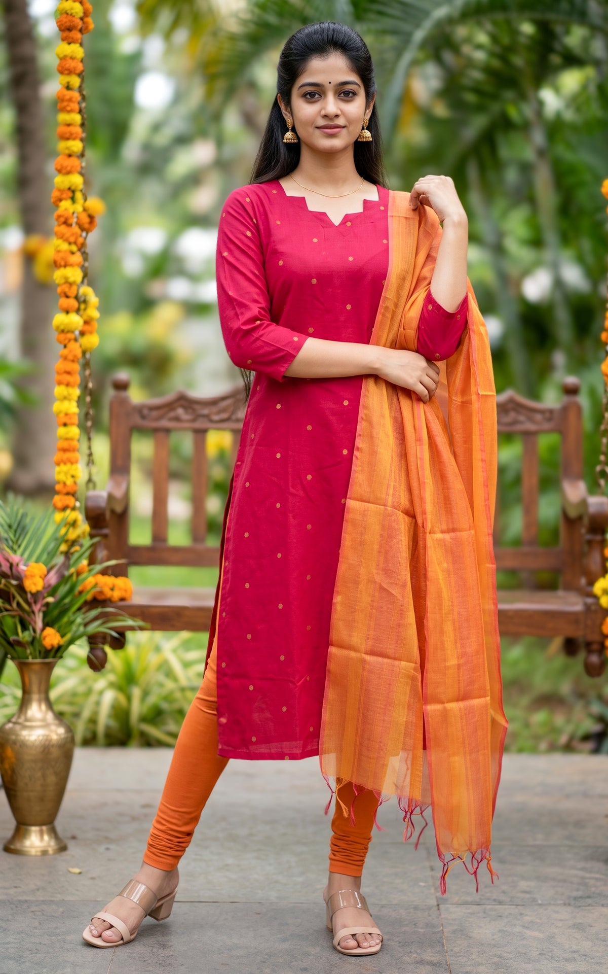 Amrut Red (Kurti+Dupatta)