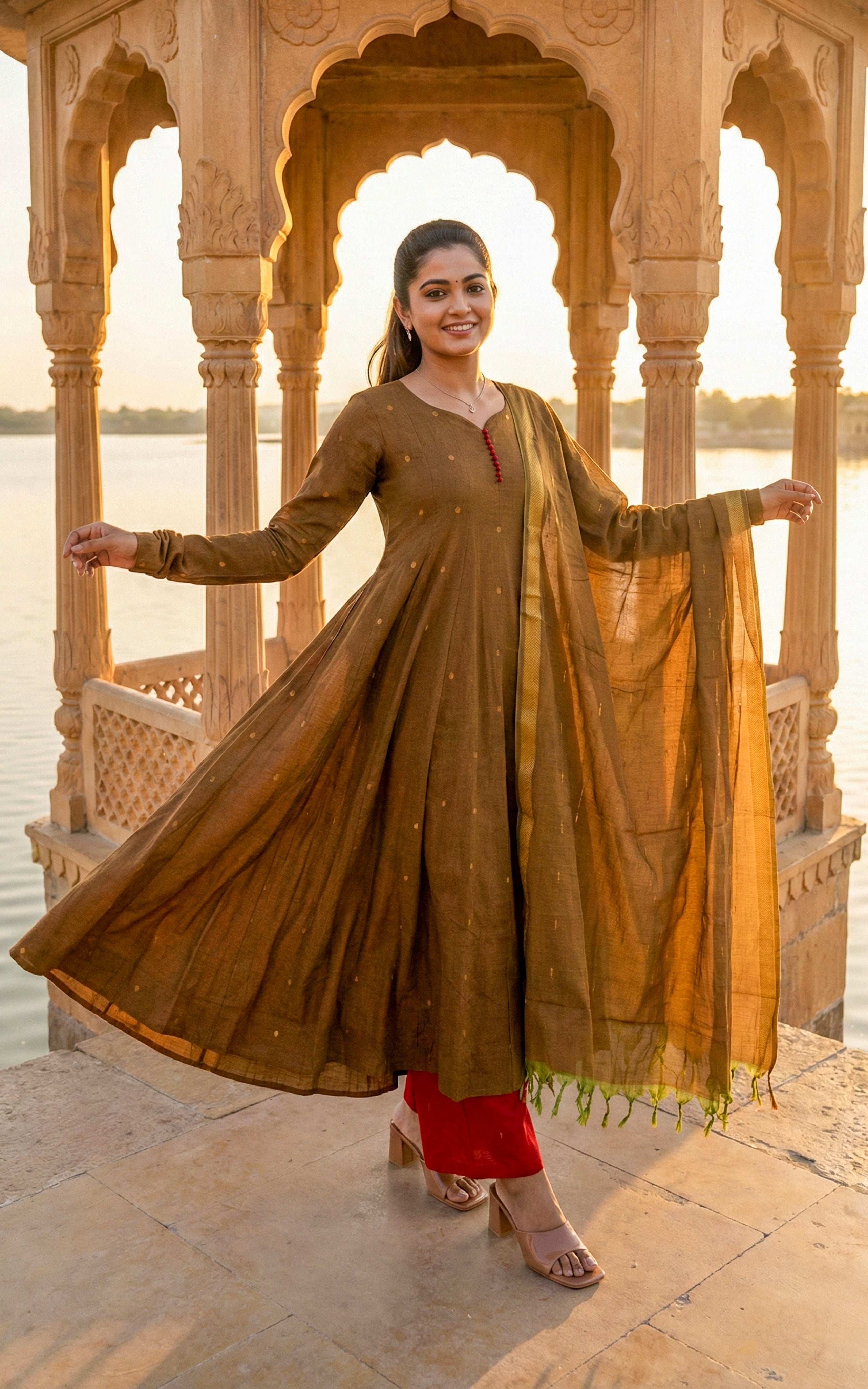 Maandhulir (Kurti+Pant+Dupatta)
