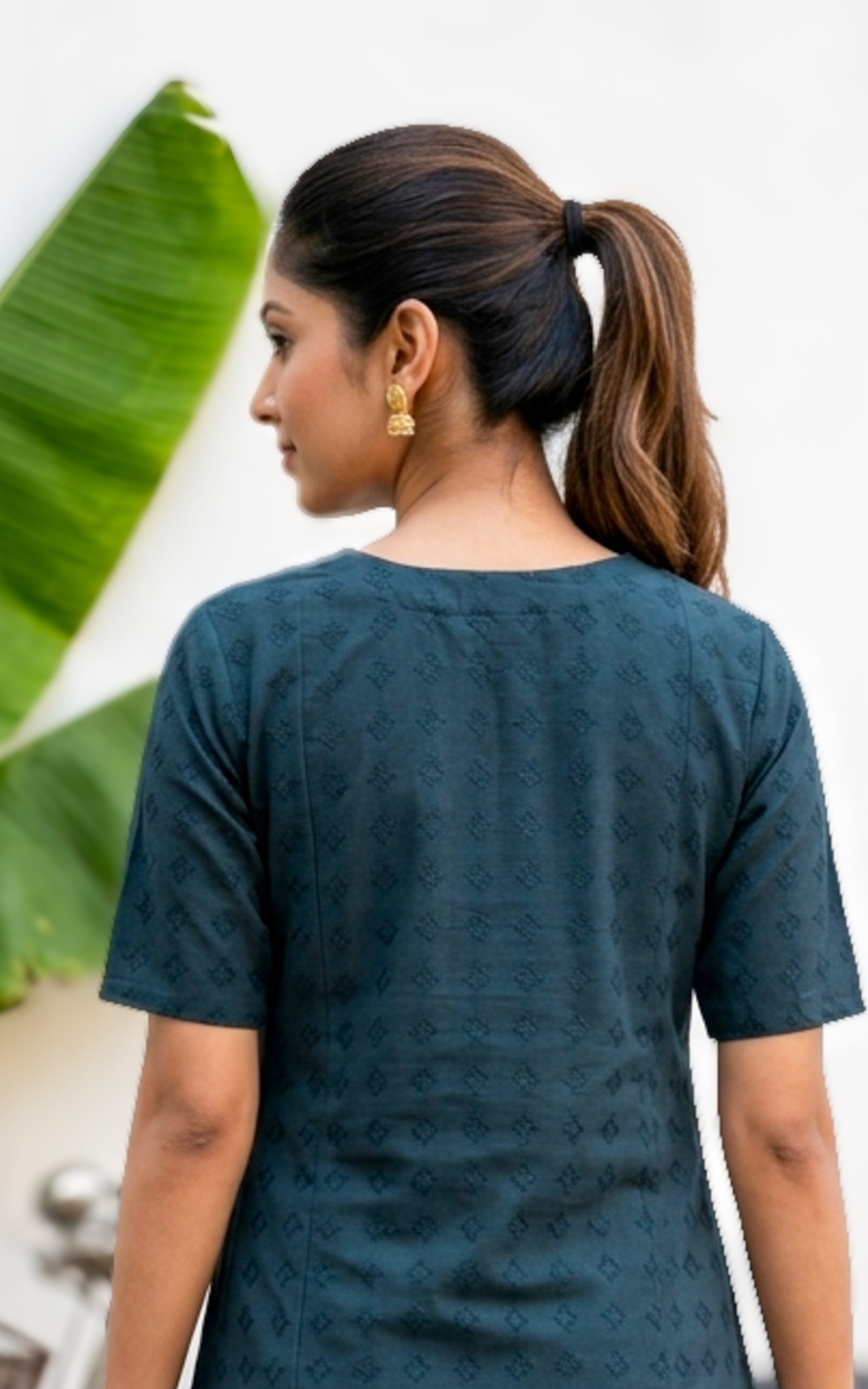 Stylish Bottle Green Embroidered Maxi For Women