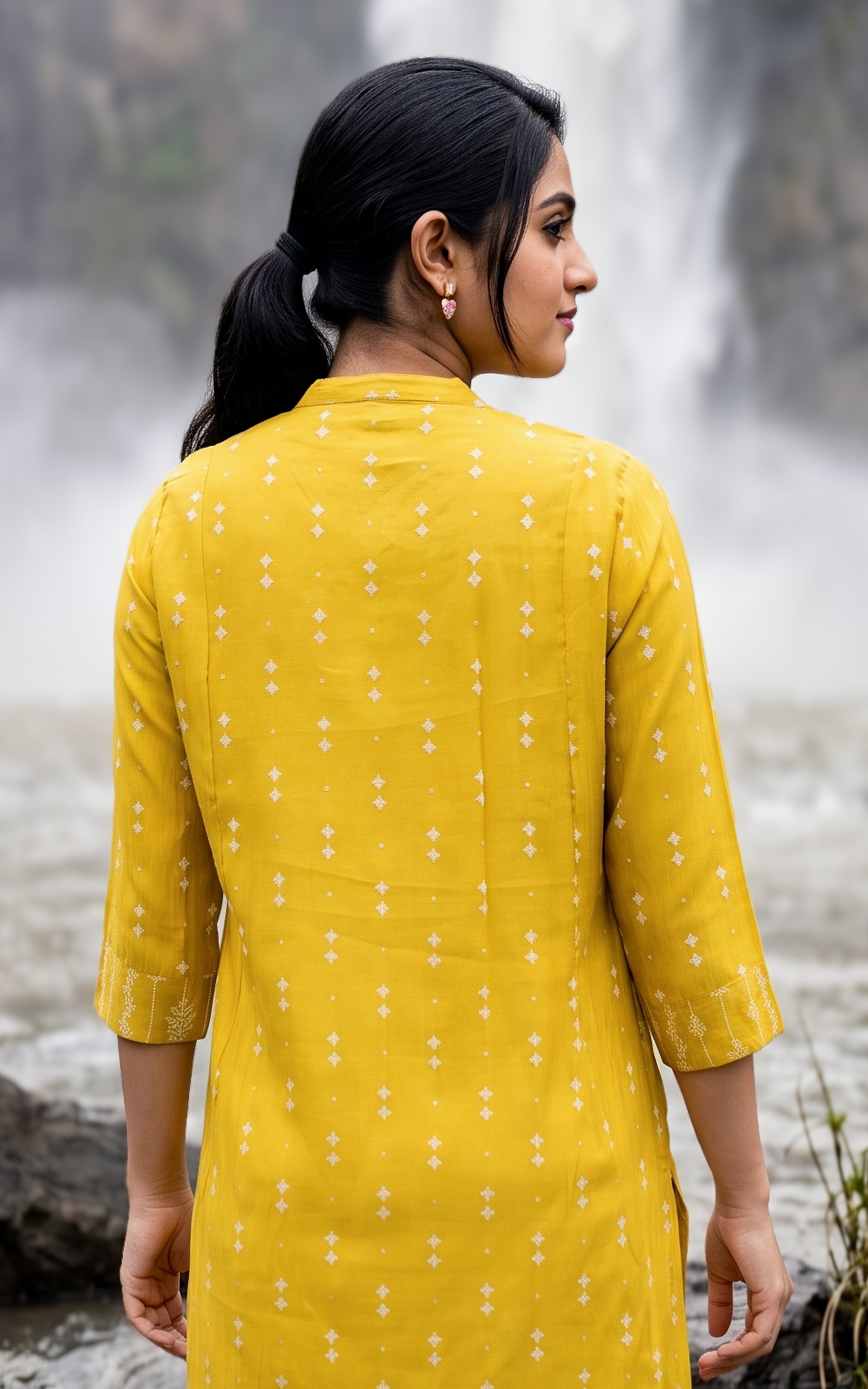 Piraimadhi Mustard Yellow (Kurti+Pant+Dupatta)
