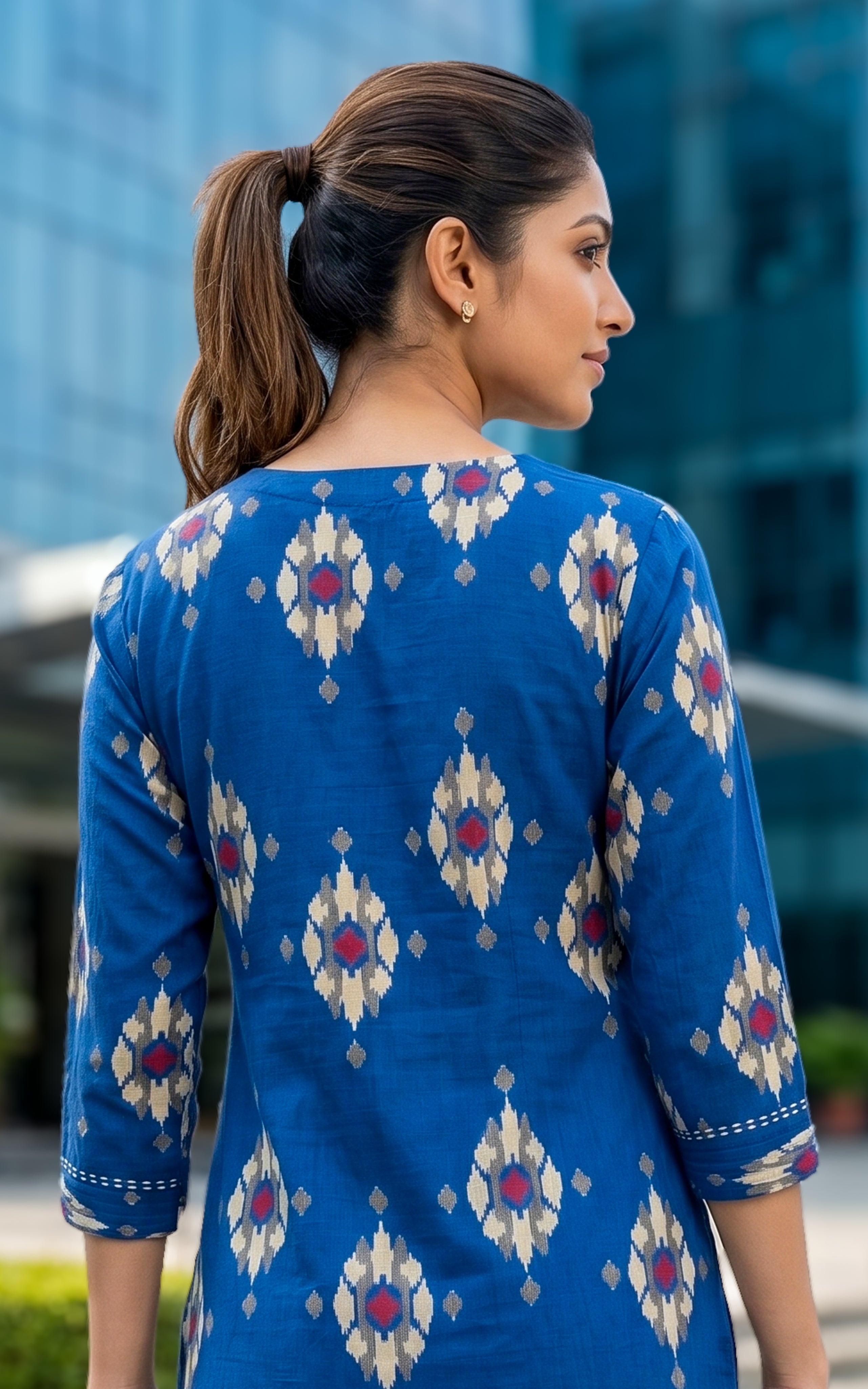 Moulika Blue (Kurti+Pant+Dupatta)