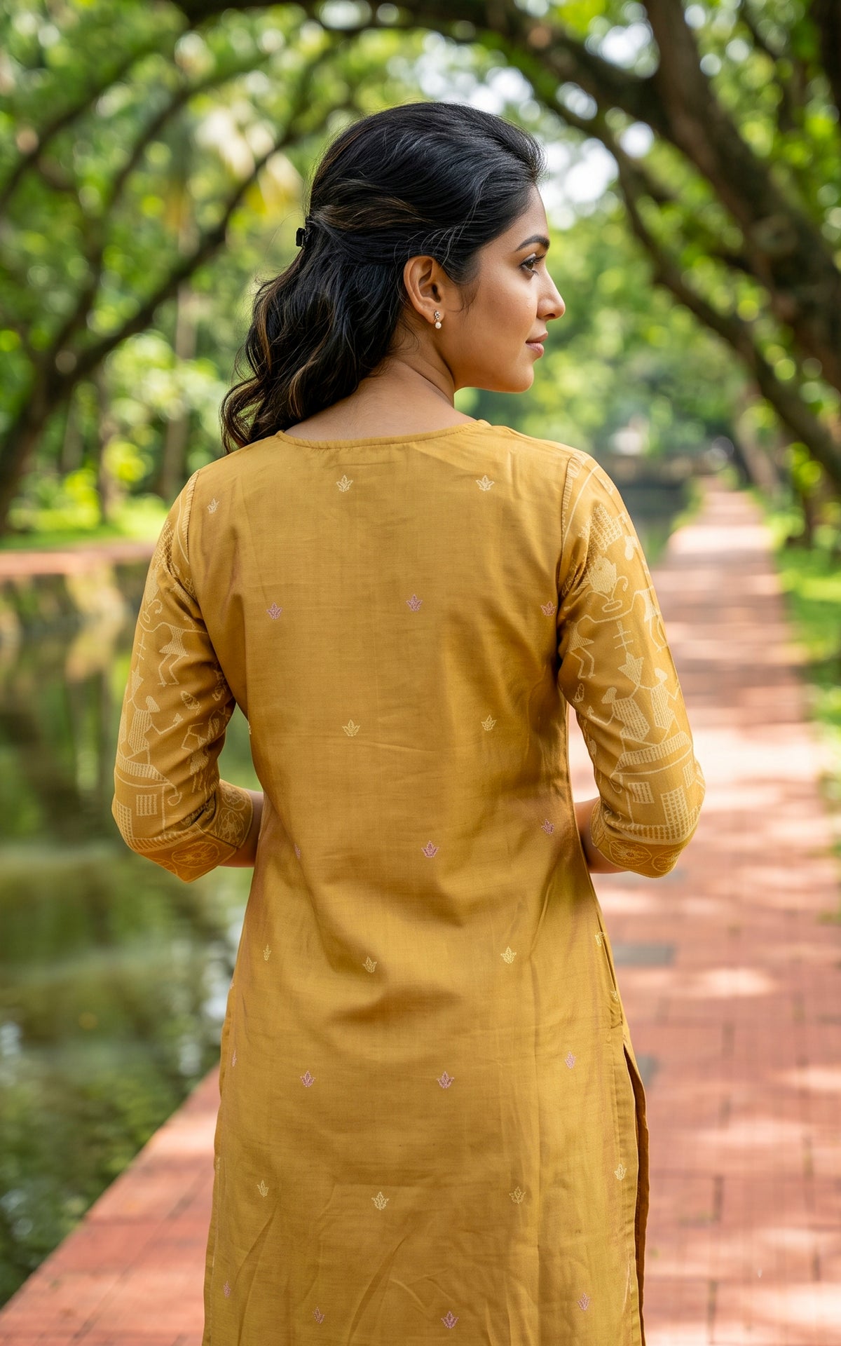 Farhana Gold (Kurti+Pant+Dupatta)