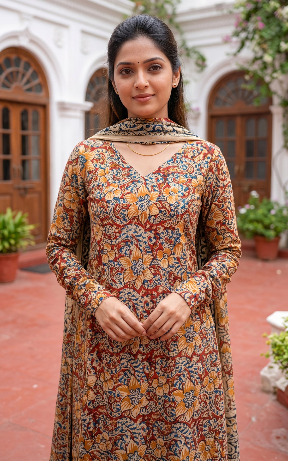 Nimmiya Maroon (Kurti+Dupatta)