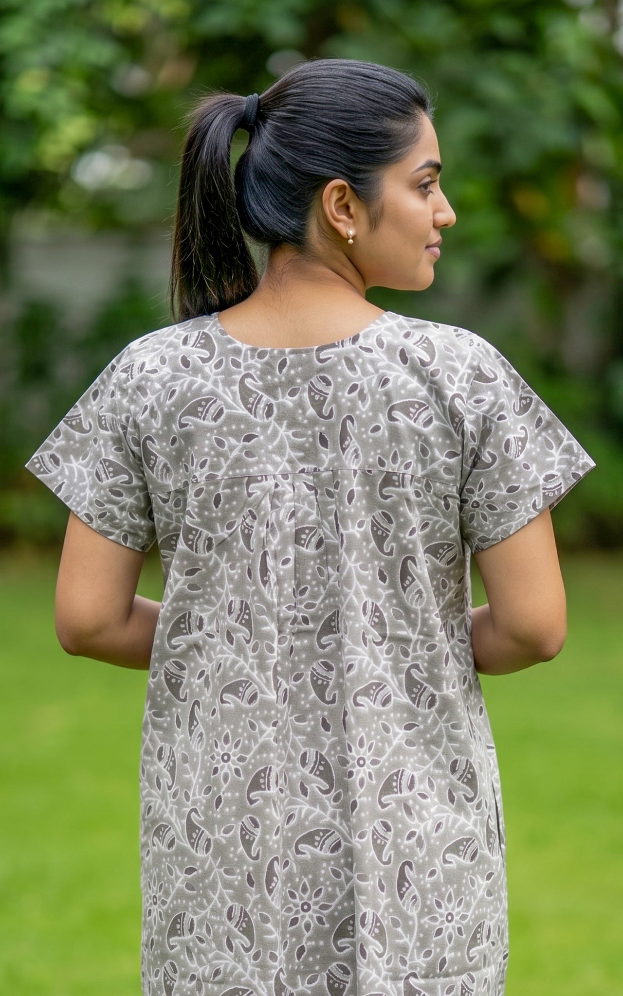 Cotton Straight Fit Nighty-162SS1