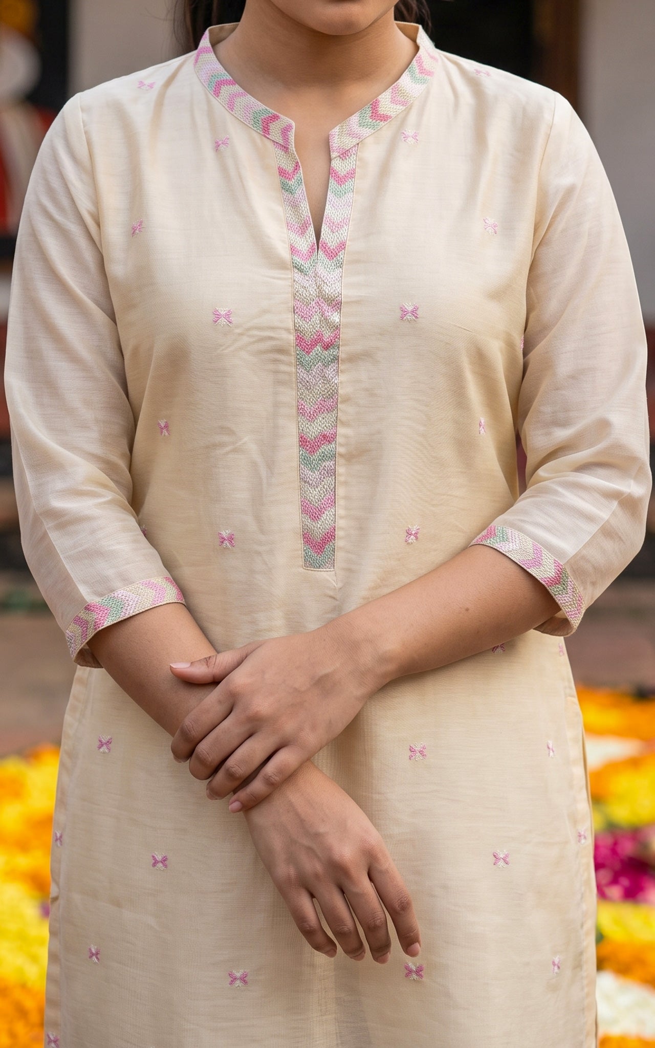 Aaravam Pink (Kurti+Pant+Dupatta)