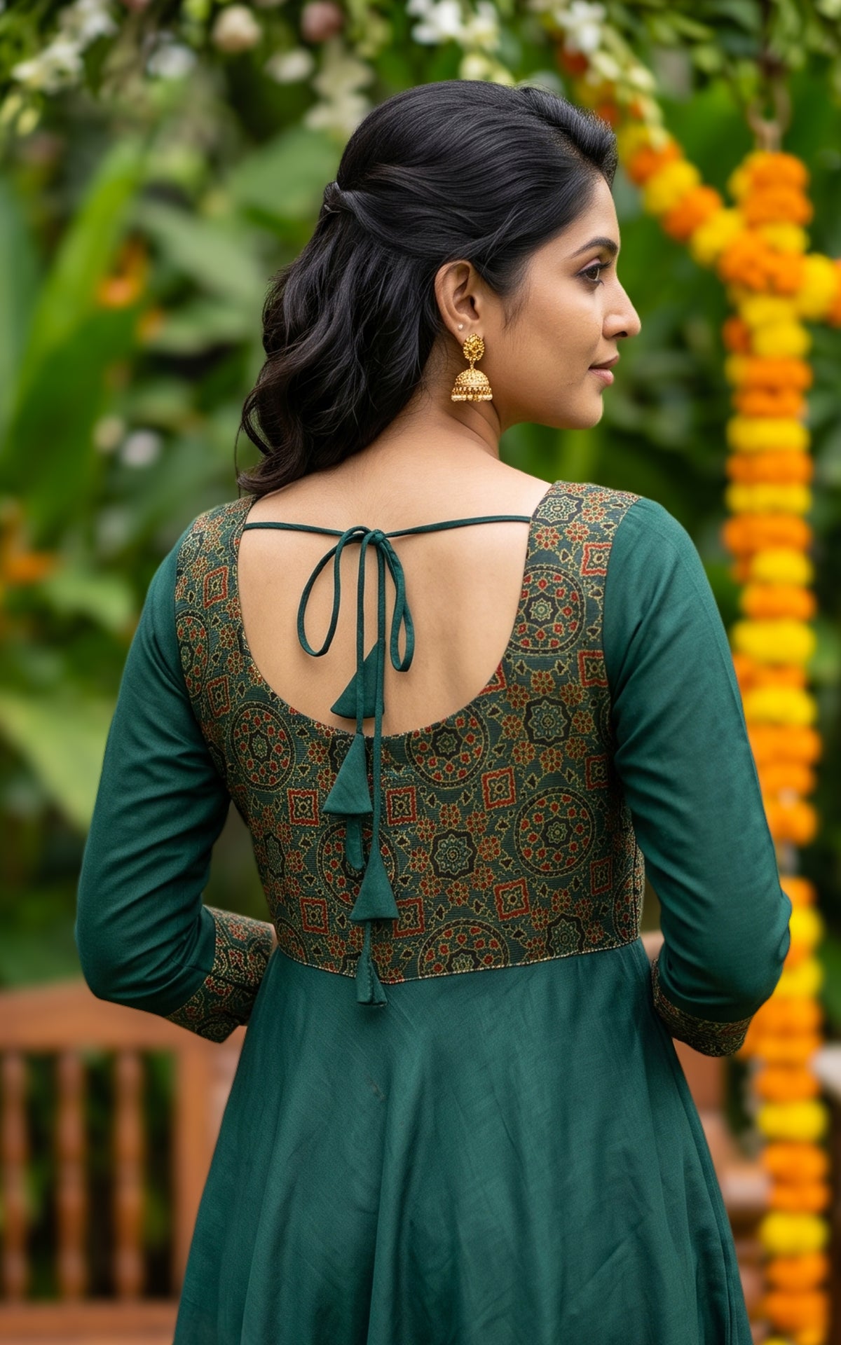 Kanmani Green (Kurti+Dupatta)