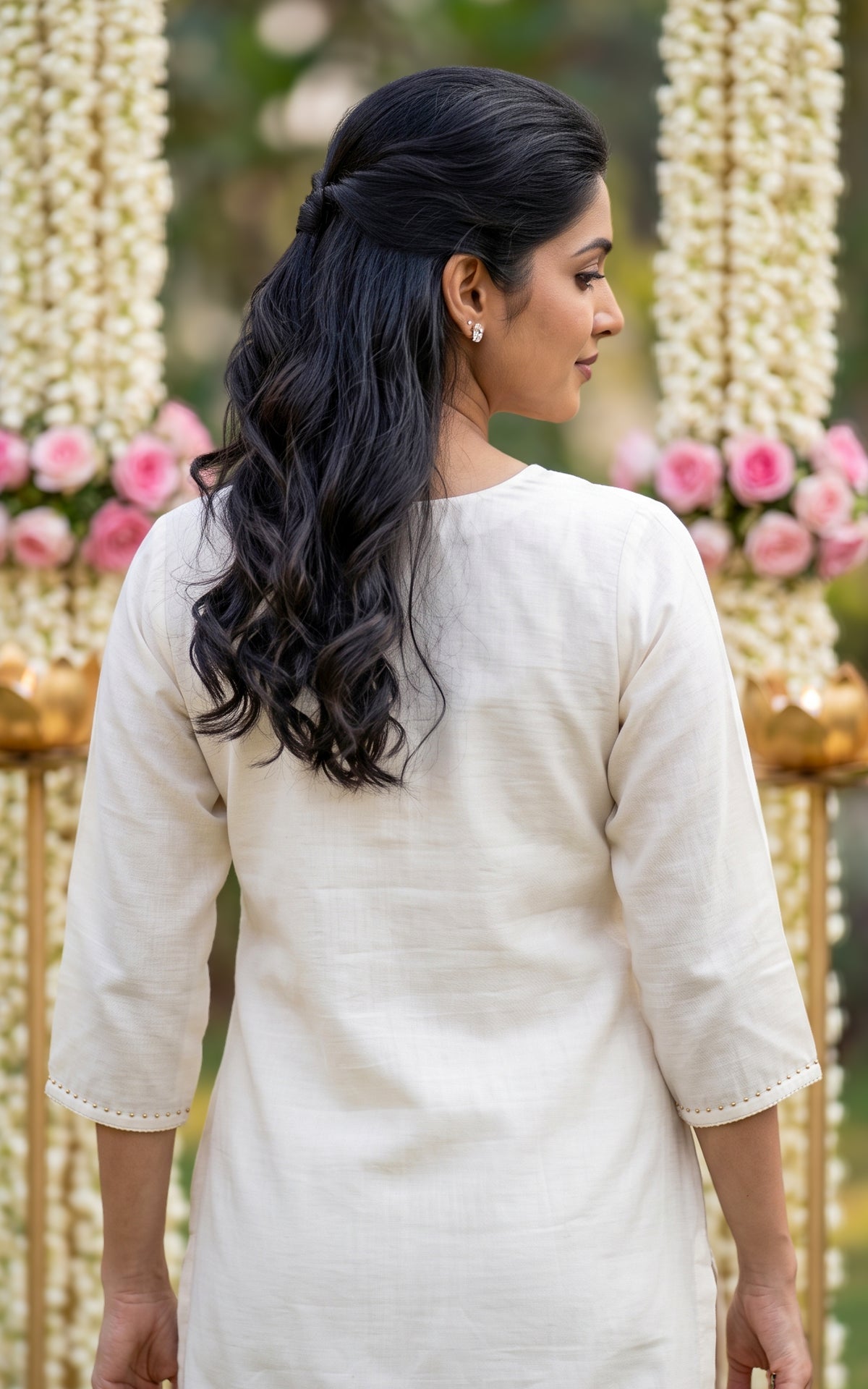 Sahana White (Kurti+Pant+Dupatta)