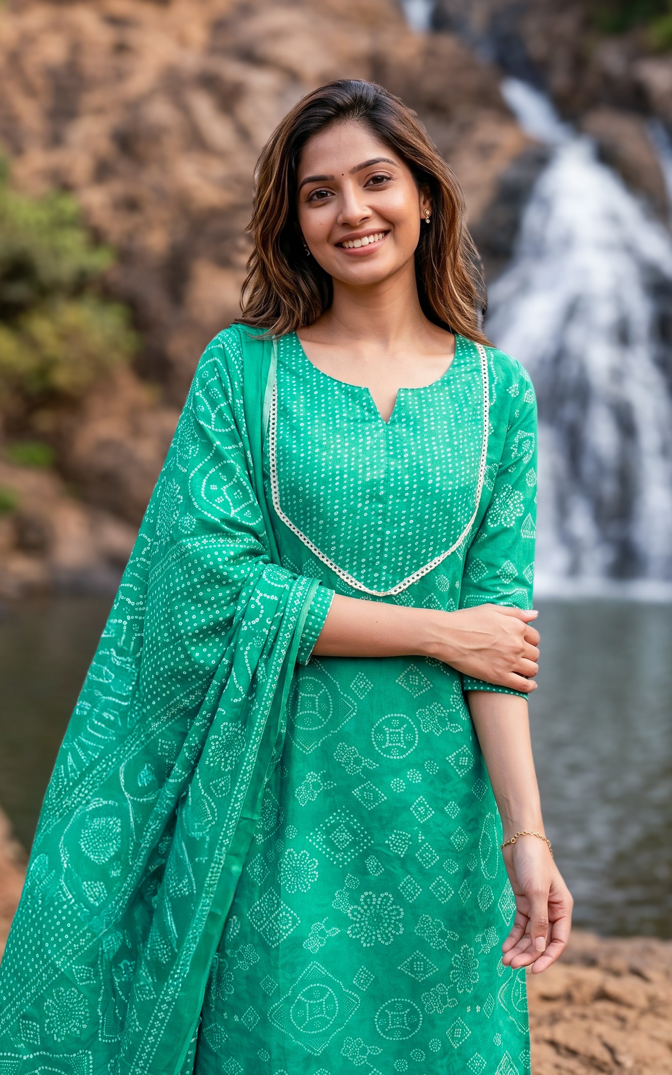 Stylish cotton kurti set for women