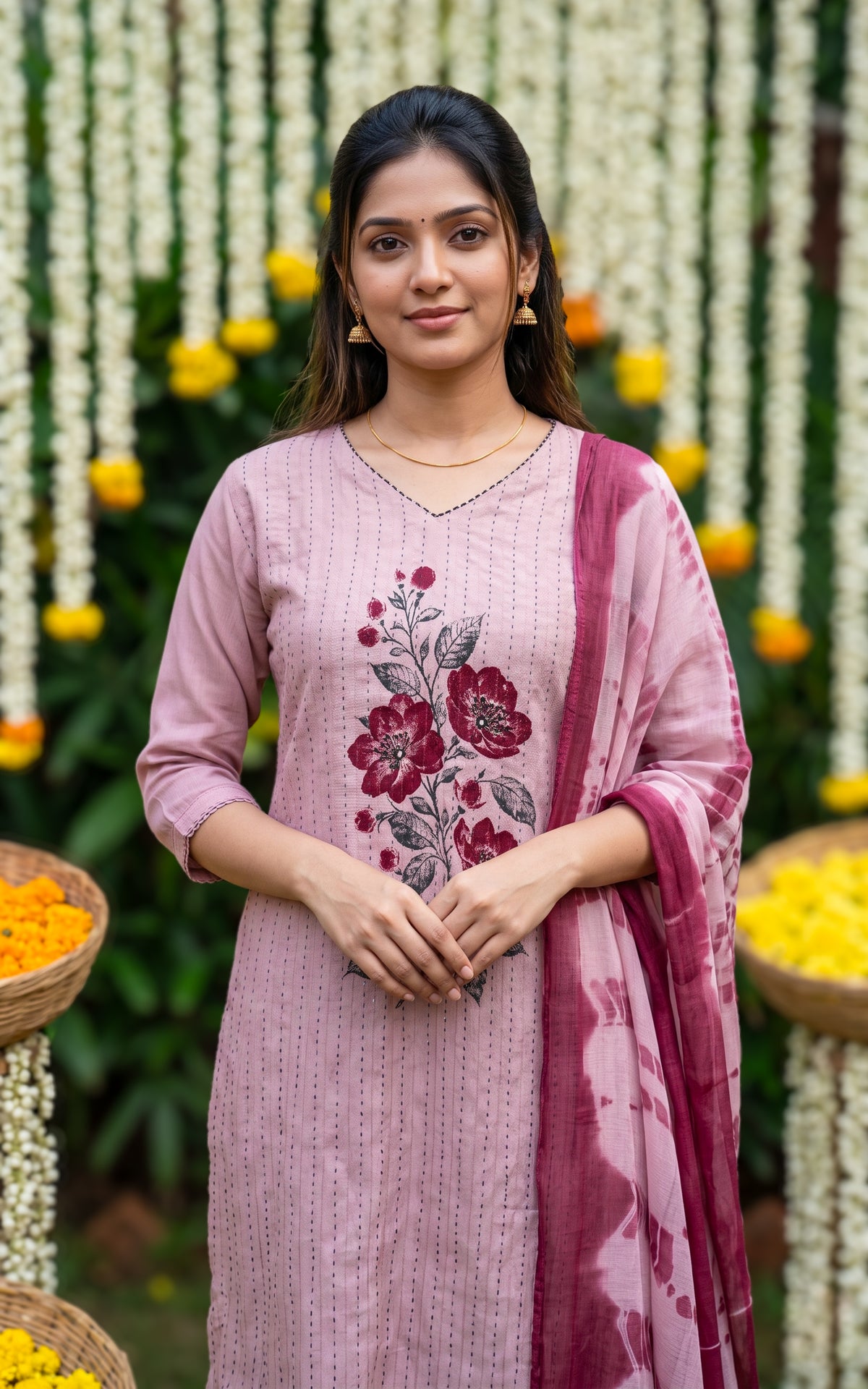 Agal Vizhiyaazh (Kurti+Pant+Dupatta)