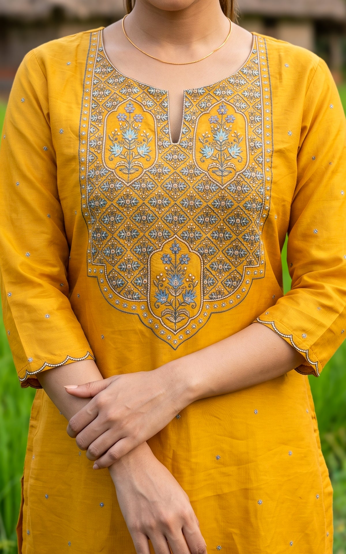 Harini Mustard (Kurti+Pant+Dupatta)