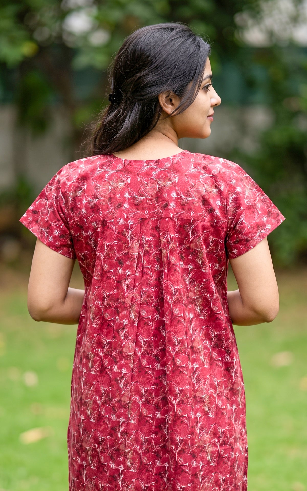 Cotton Straight Fit Nighty-165SS1