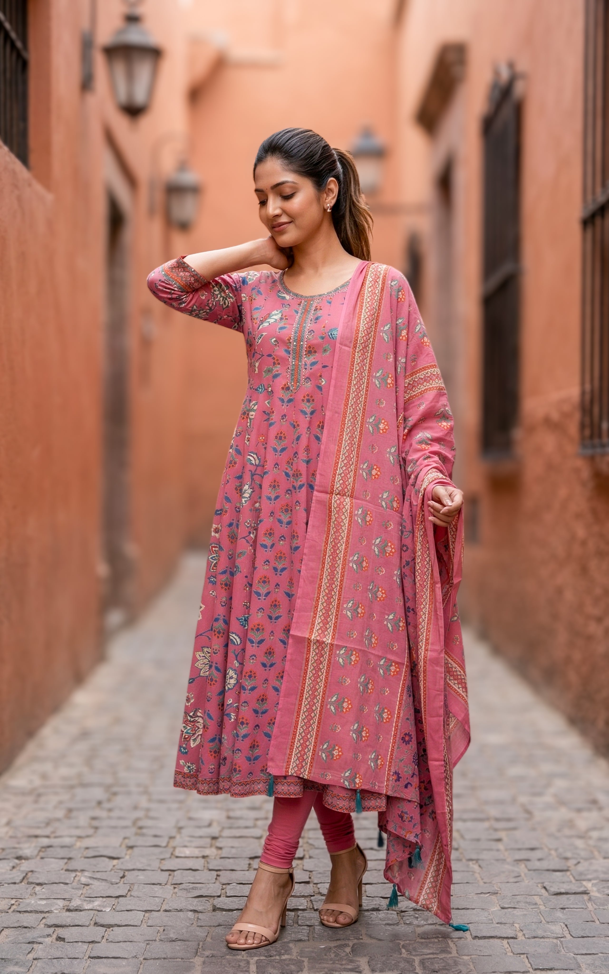Fazia Pink (Kurti+Dupatta)