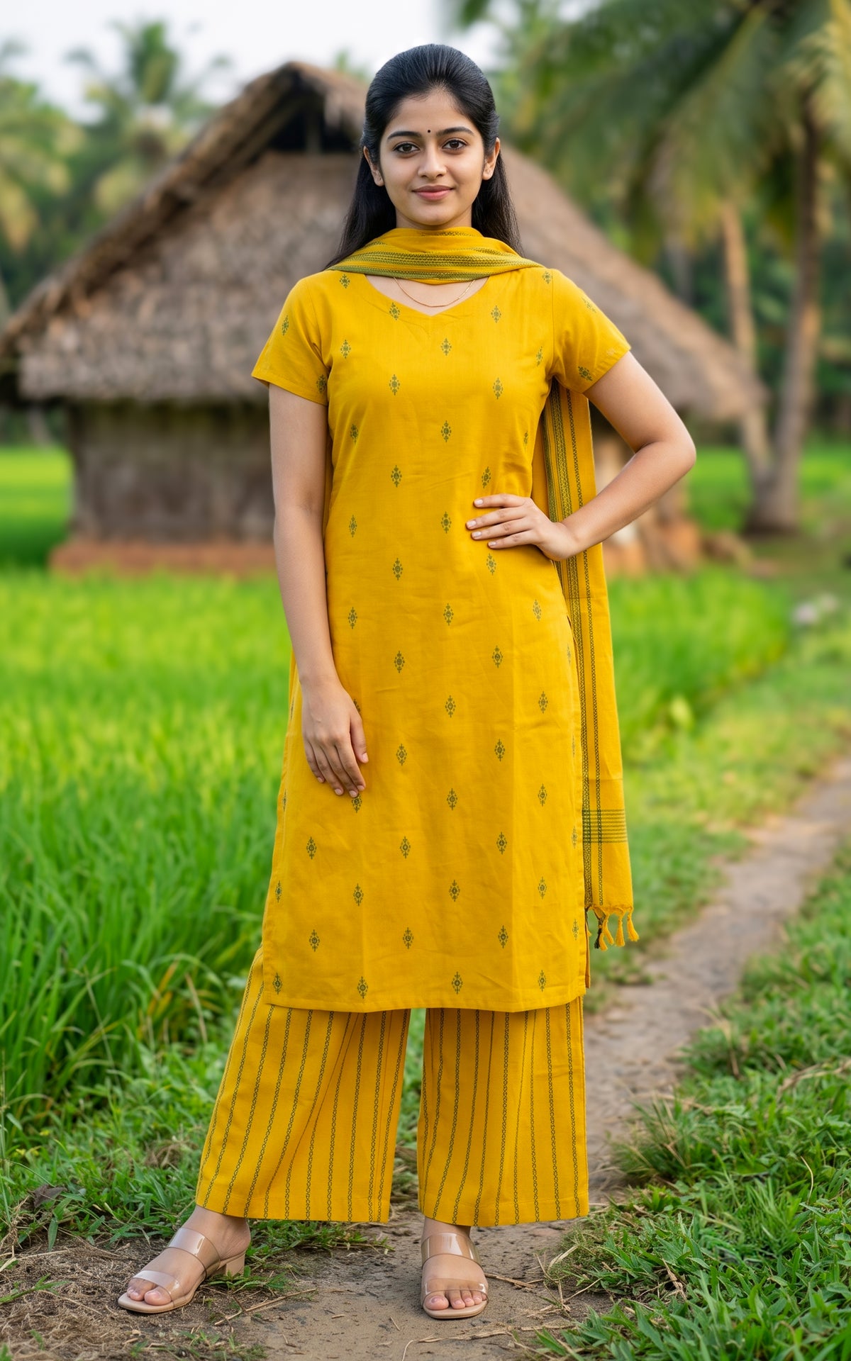 Raji Yellow (Kurti+Pant+Dupatta)