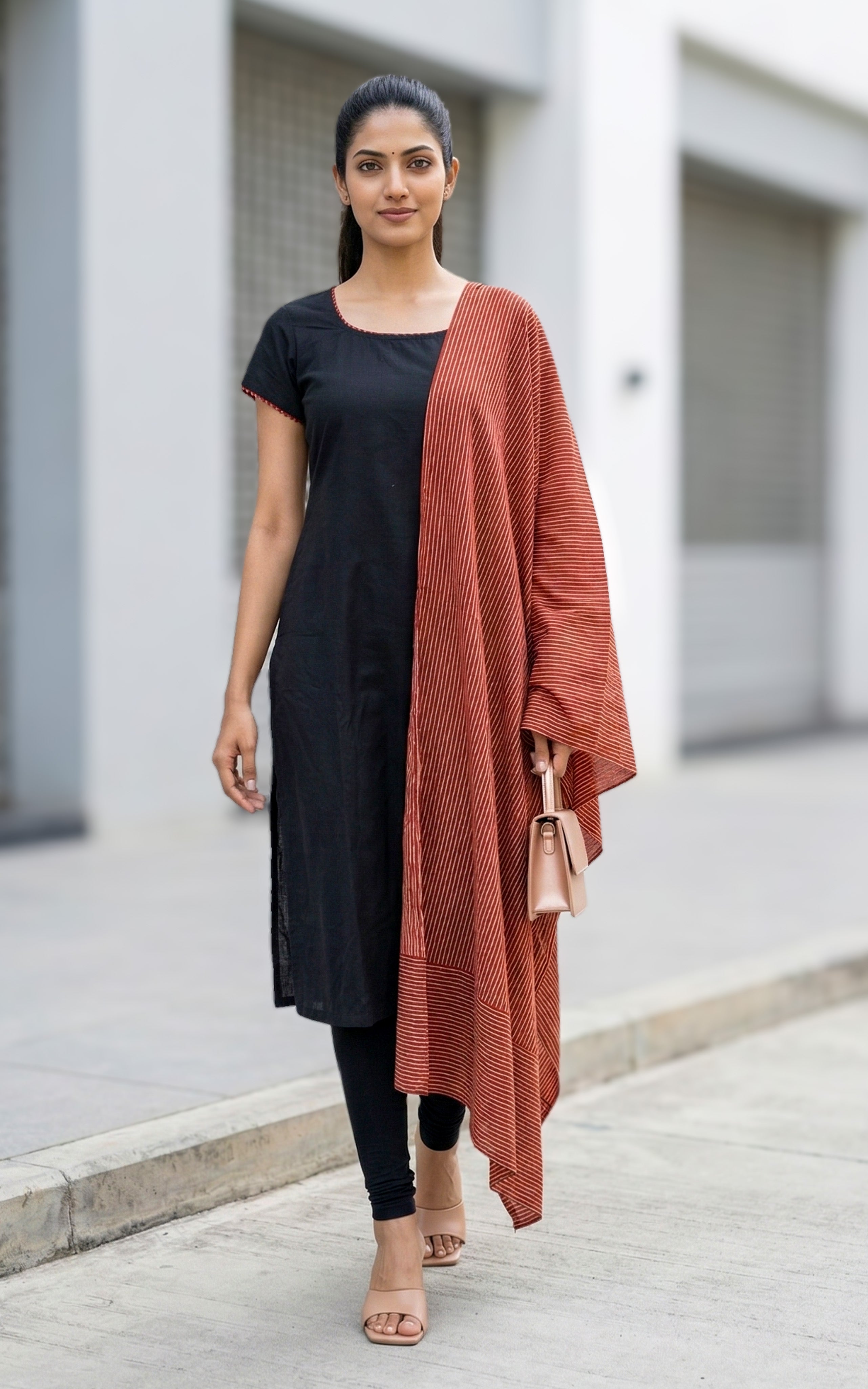 VTV Jessie Black B (Kurti+Dupatta)