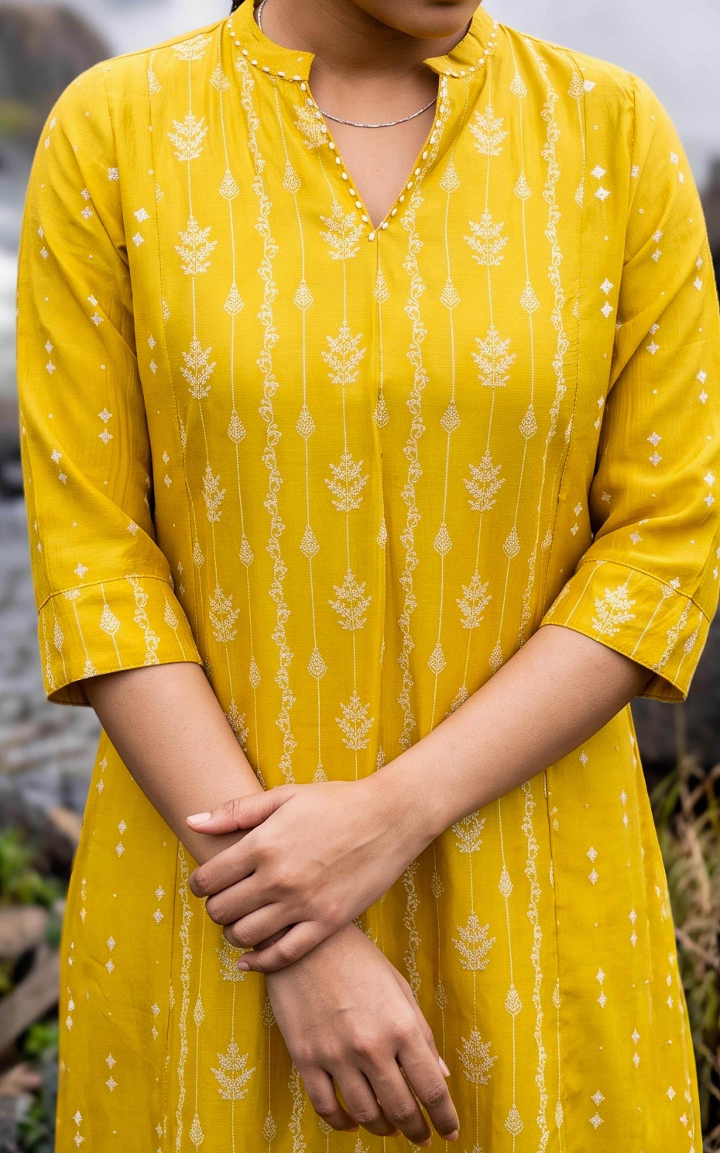 Piraimadhi Mustard Yellow (Kurti+Pant+Dupatta)