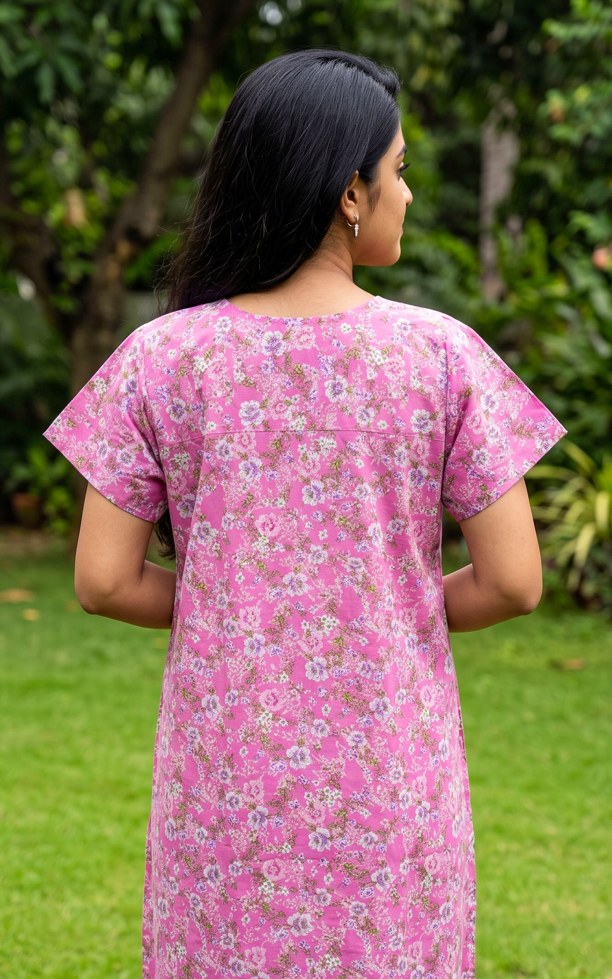 Cotton Straight Fit Nighty-165SS8A