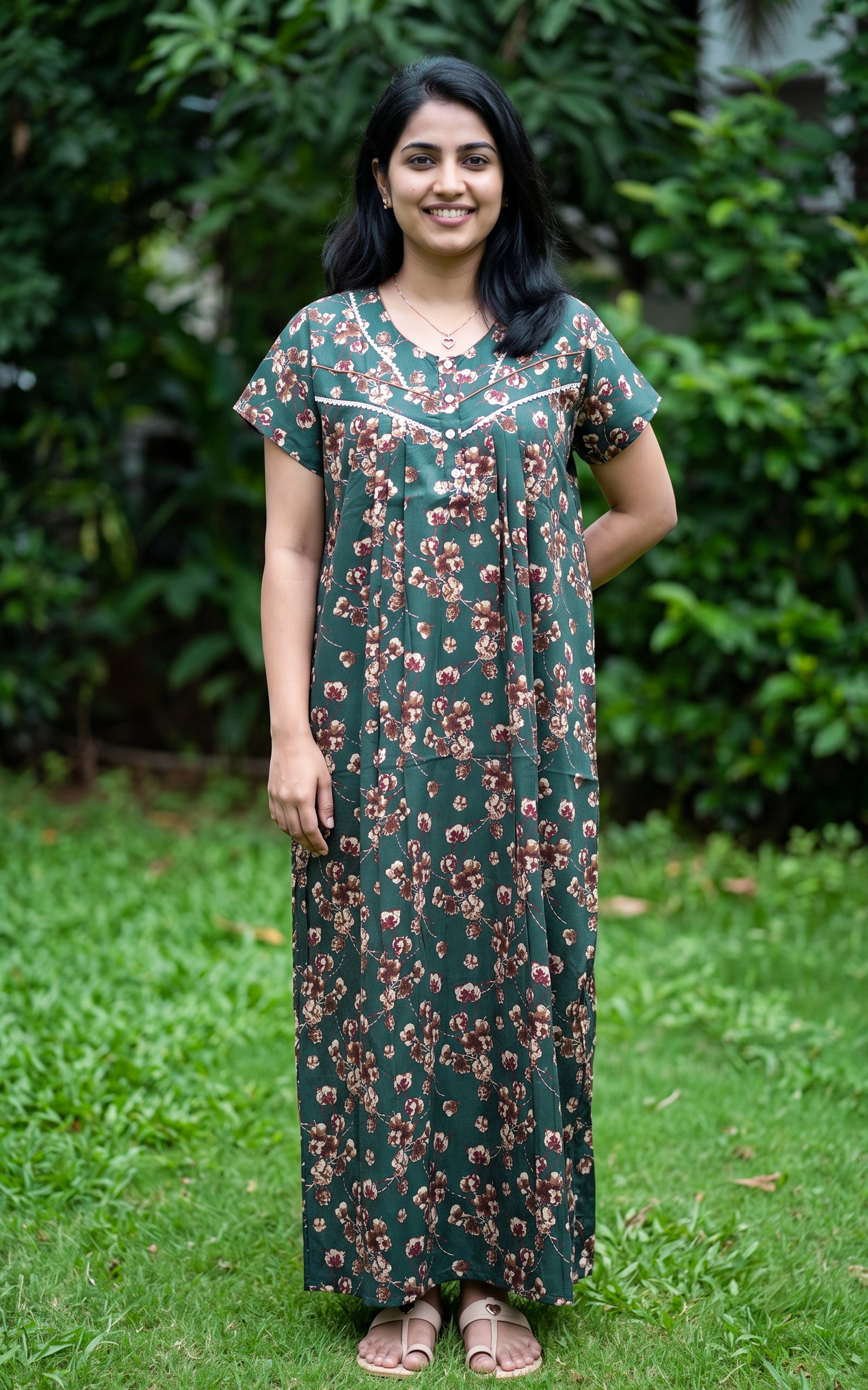 Cotton Straight Fit Nighty-164SS1