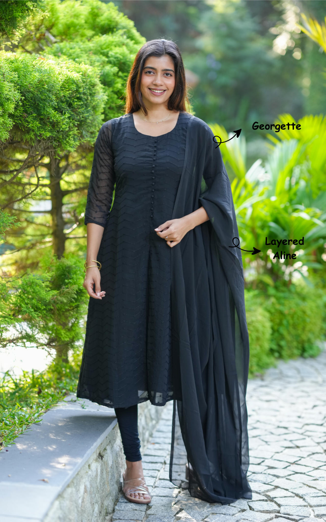 Kushi Black (Kurti+Dupatta)