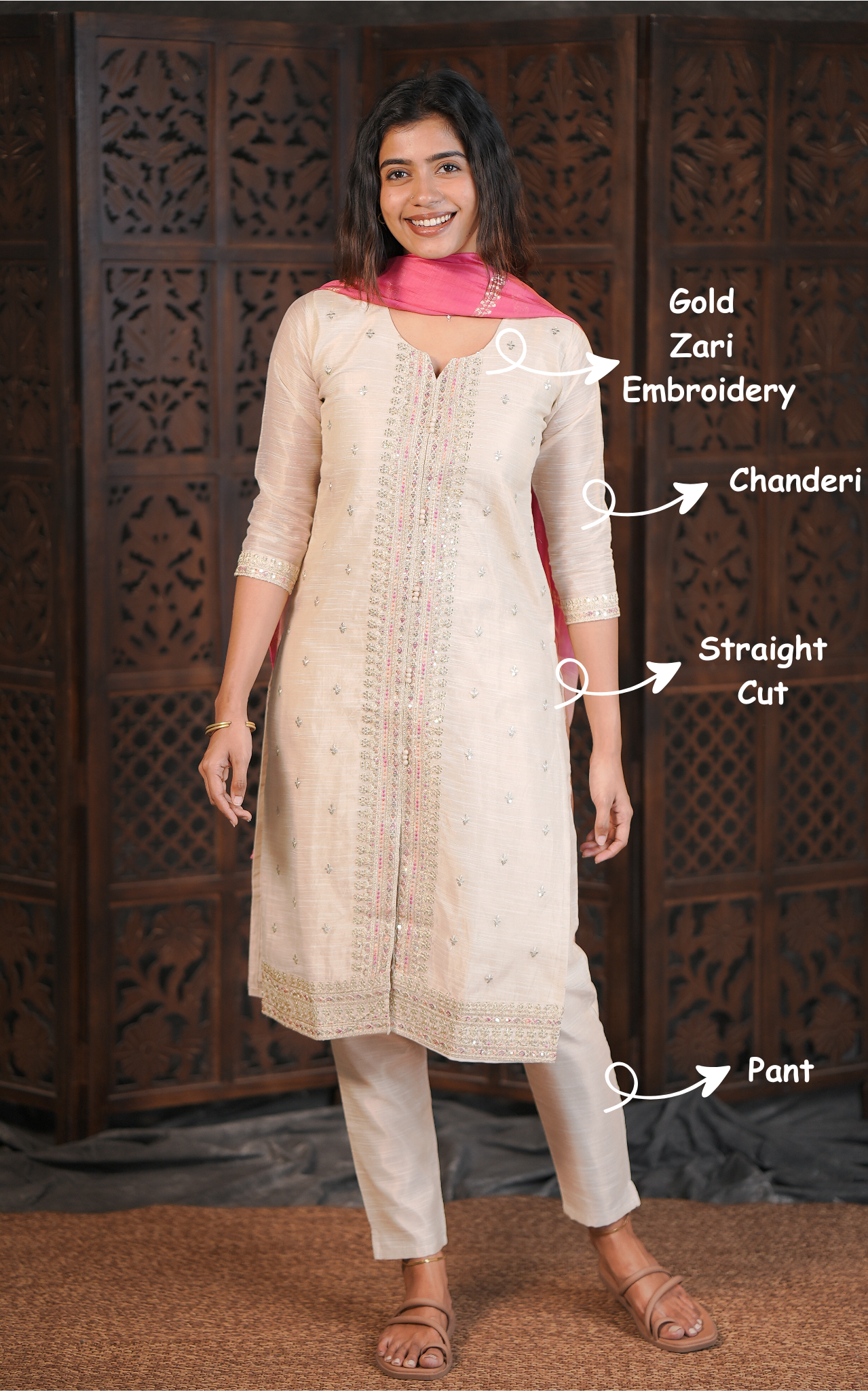 Praneeka (Kurti+Pant+Dupatta)