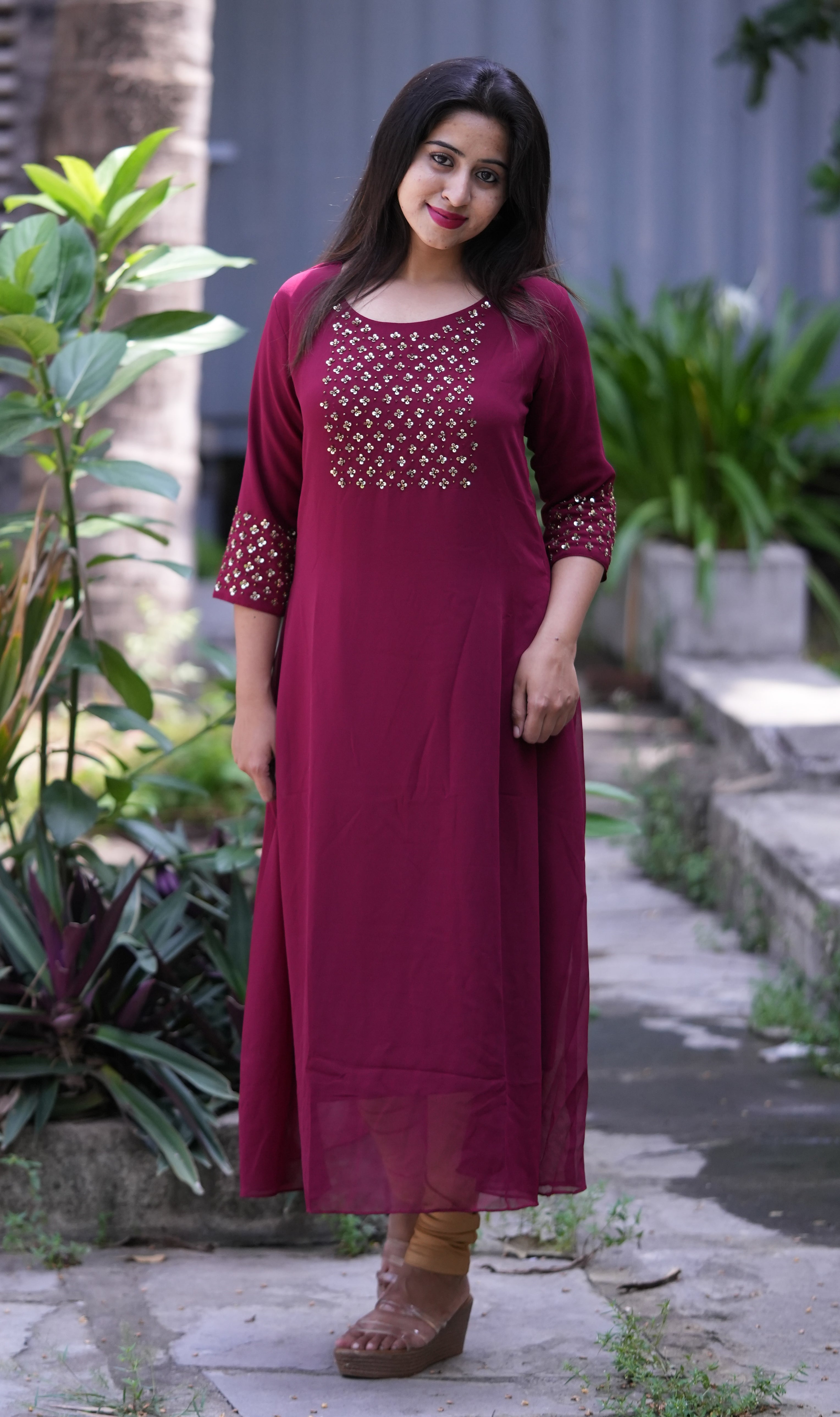 INSTORE KURTI VIVIANA MAROON