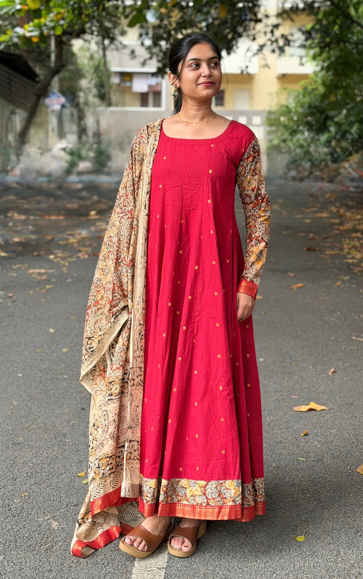 Mayanadhi Red (Kurti+Dupatta)