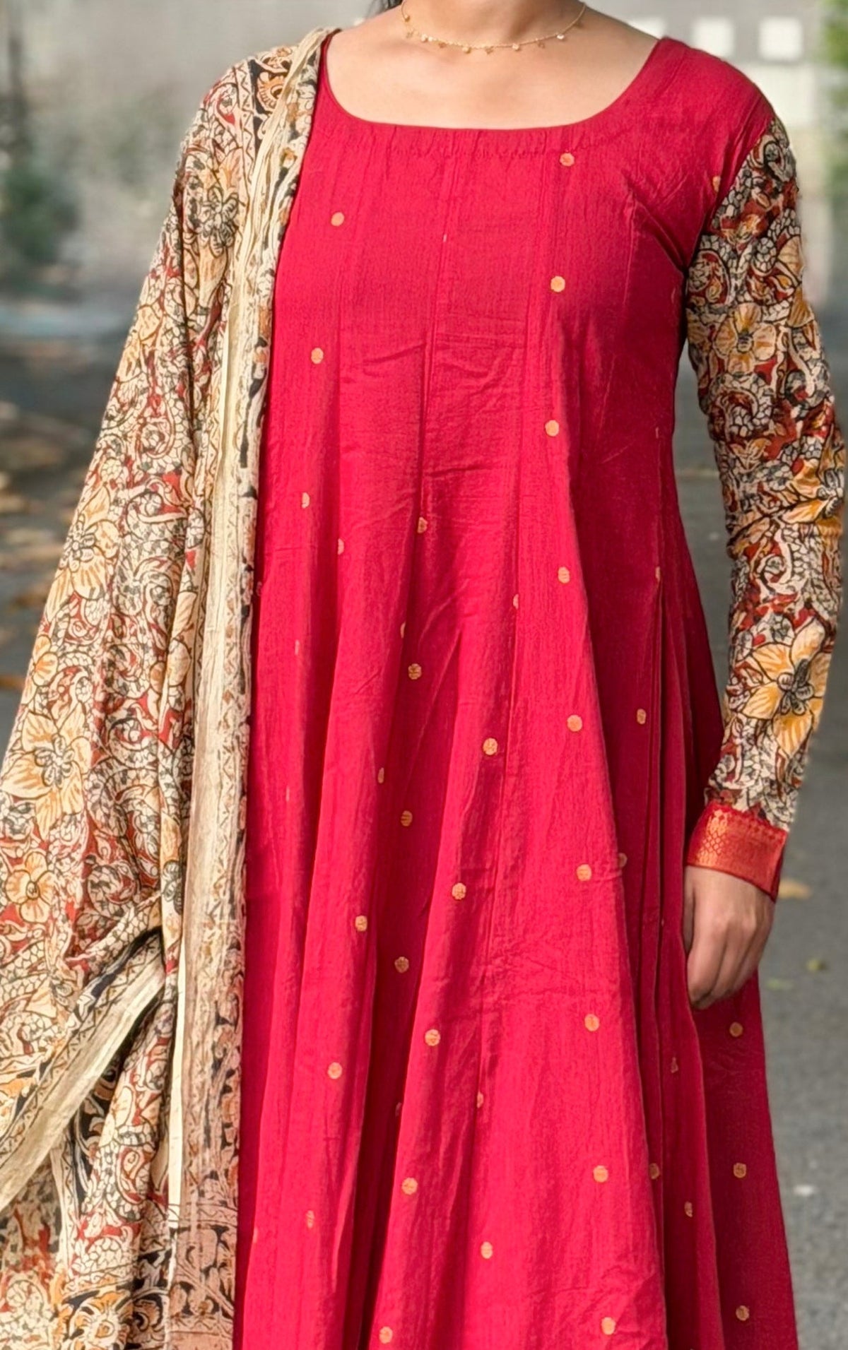 Mayanadhi Red (Kurti+Dupatta)
