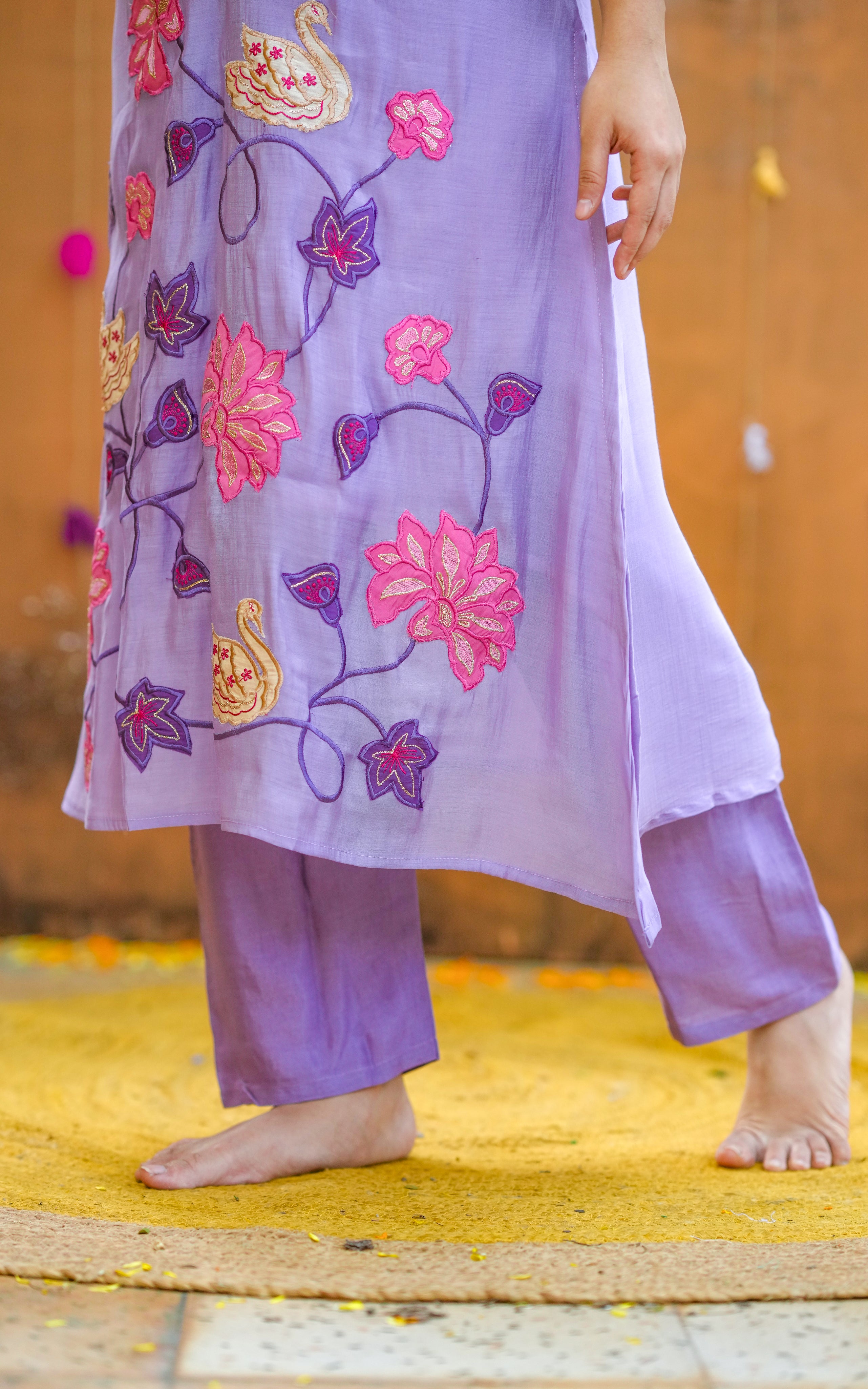 Ethnic Aline kurti with minimal design for women