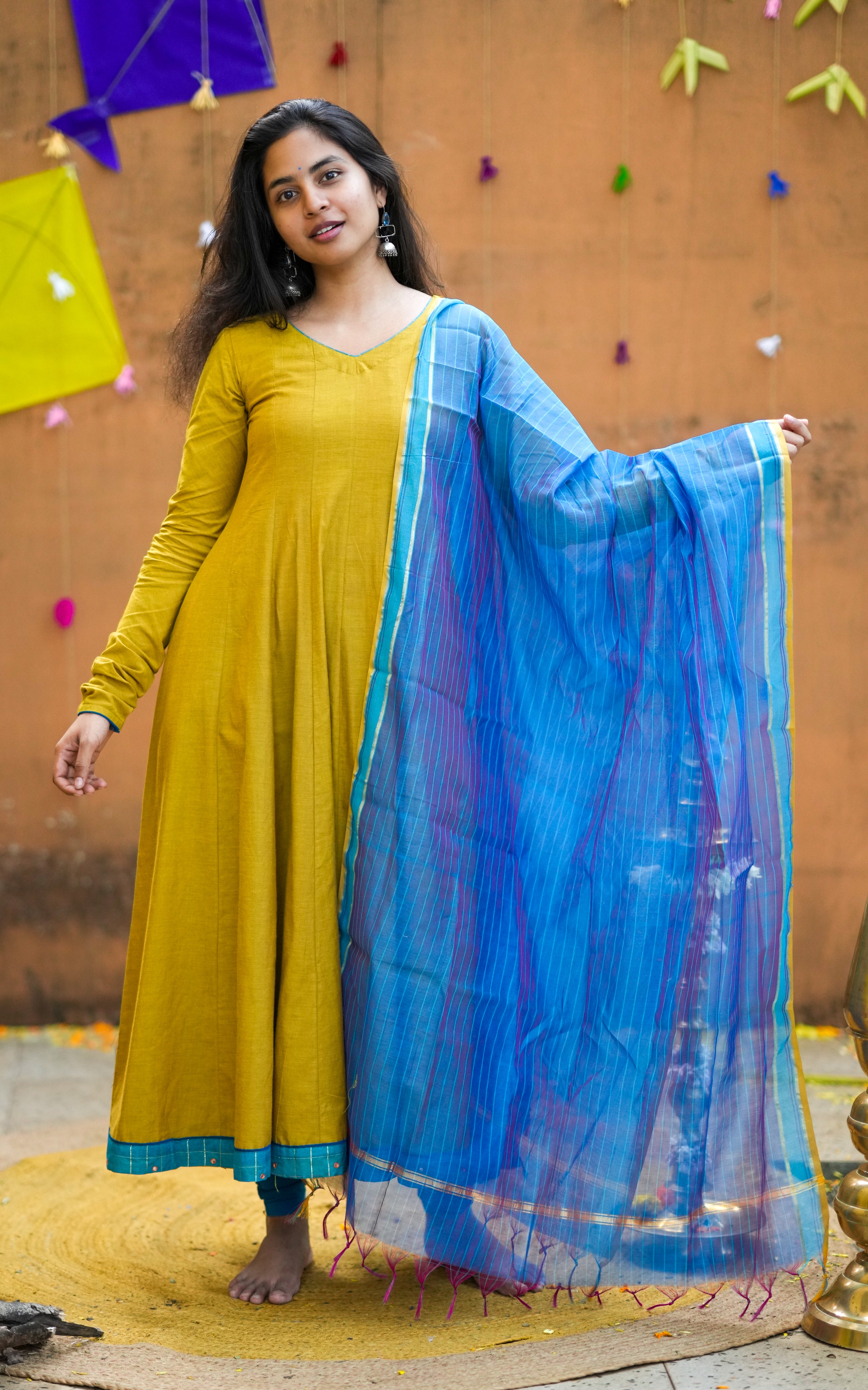Designer Anarkali with dupatta