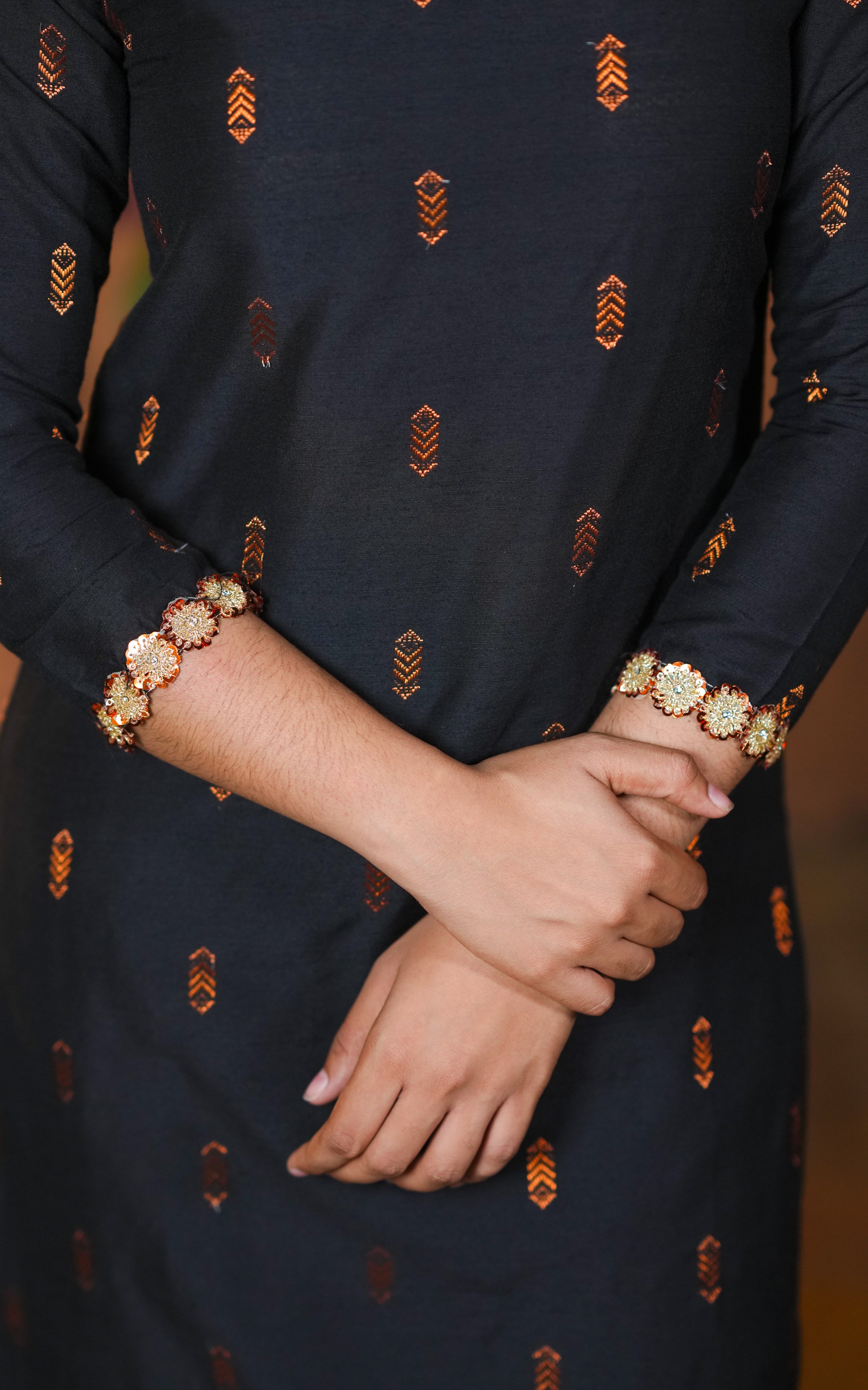 Straight kurti with embroidery work