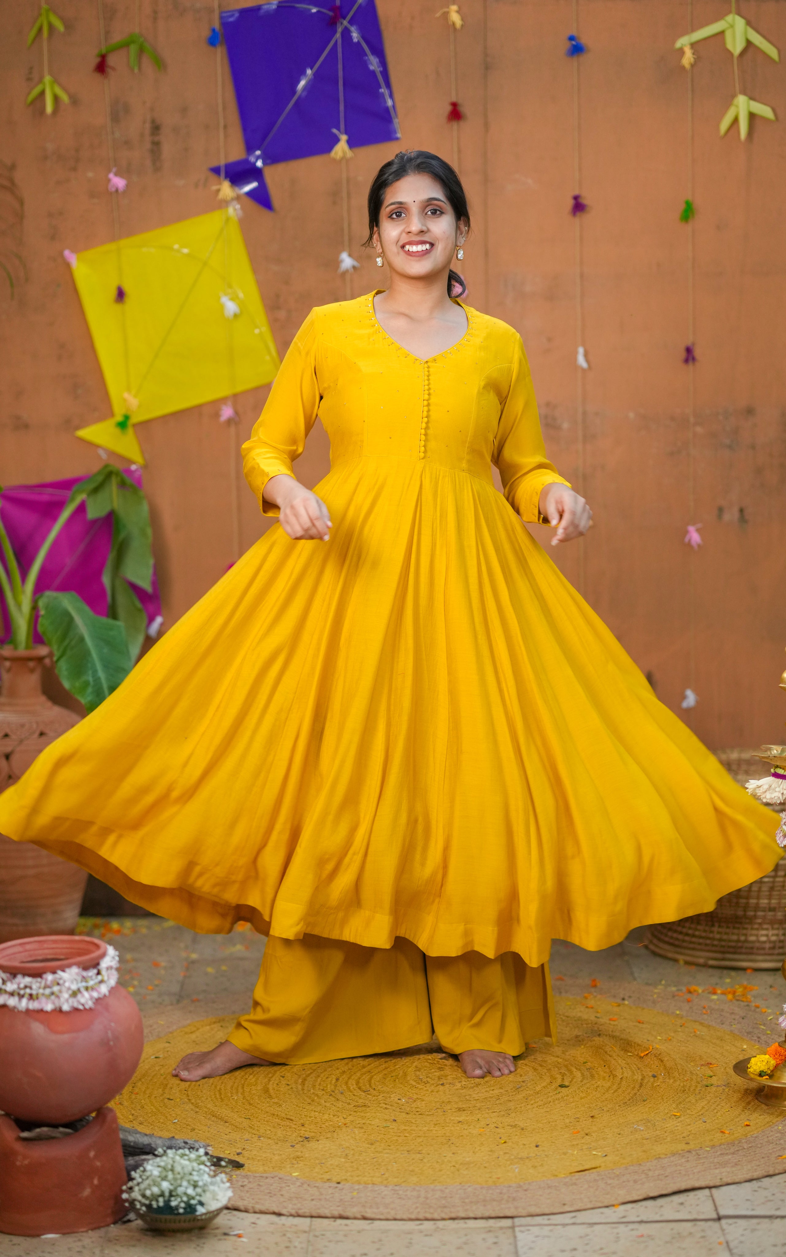 Art Silk Anarkali for festive season
