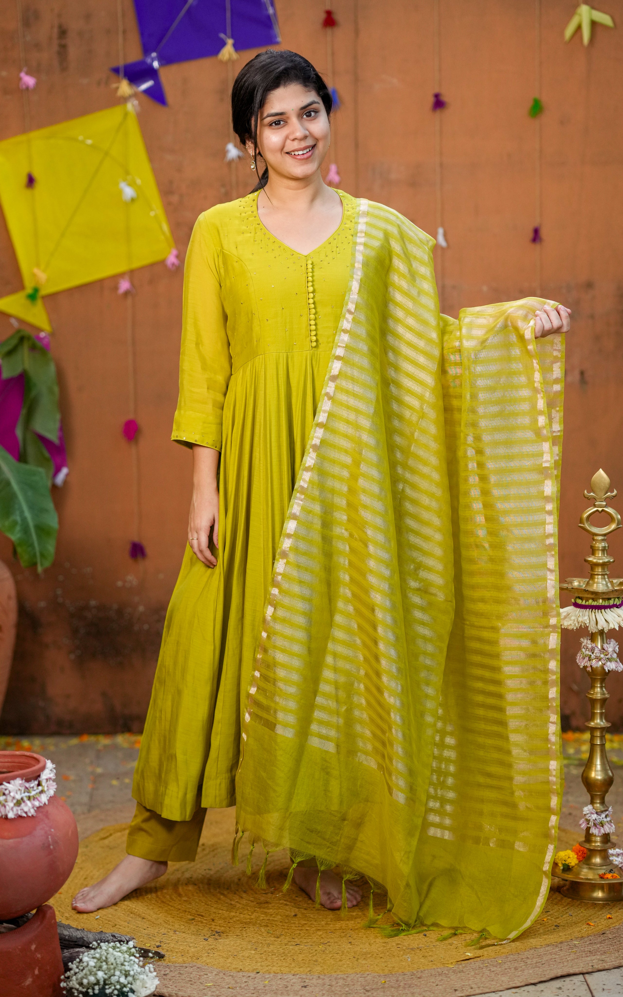 Designer Anarkali with dupatta