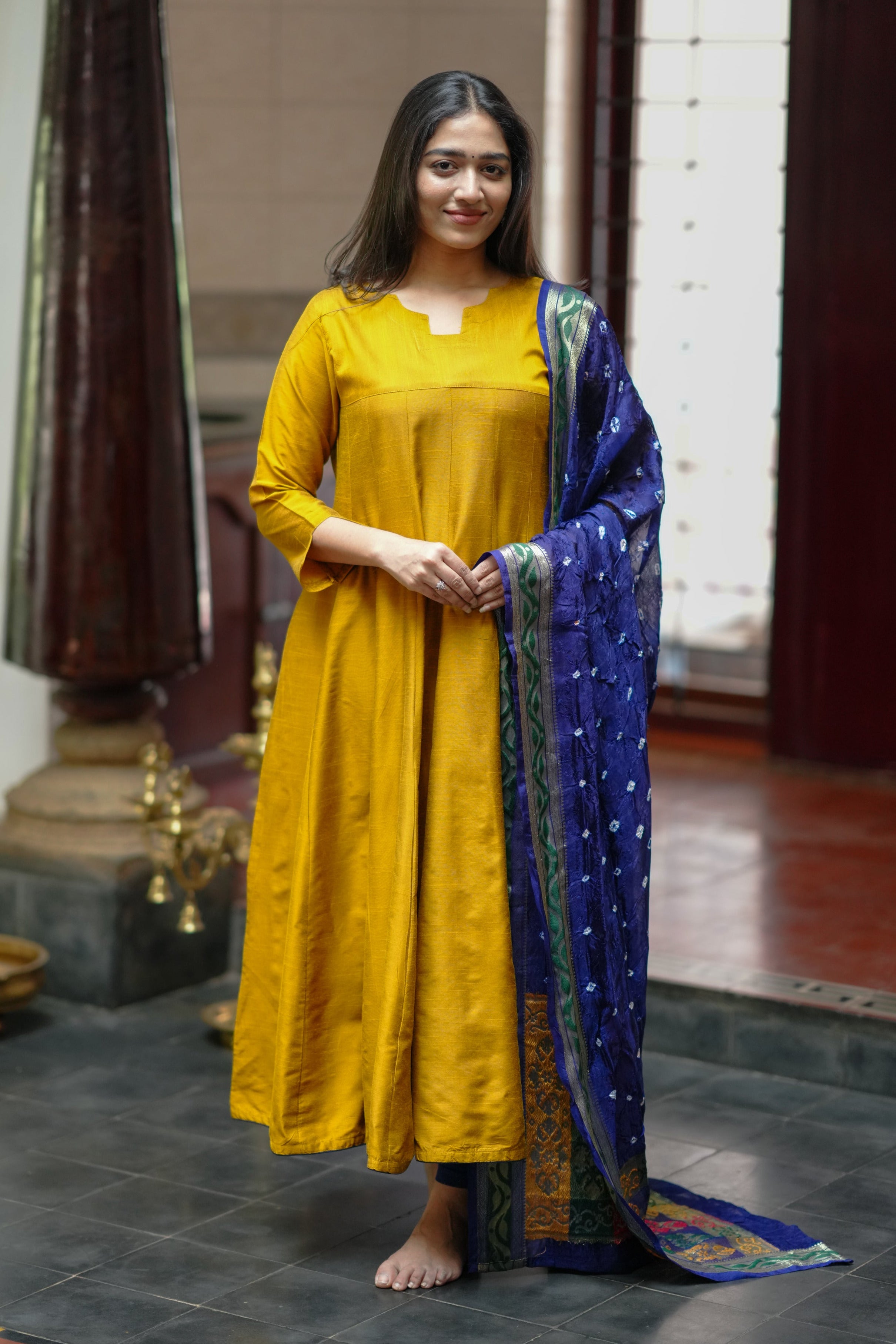 traditional silk cotton anarkali
ethnic cotton silk kurti set
bandhani dupatta kurti set
ethnic a-line flared kurti
classic ethnic kurti for women