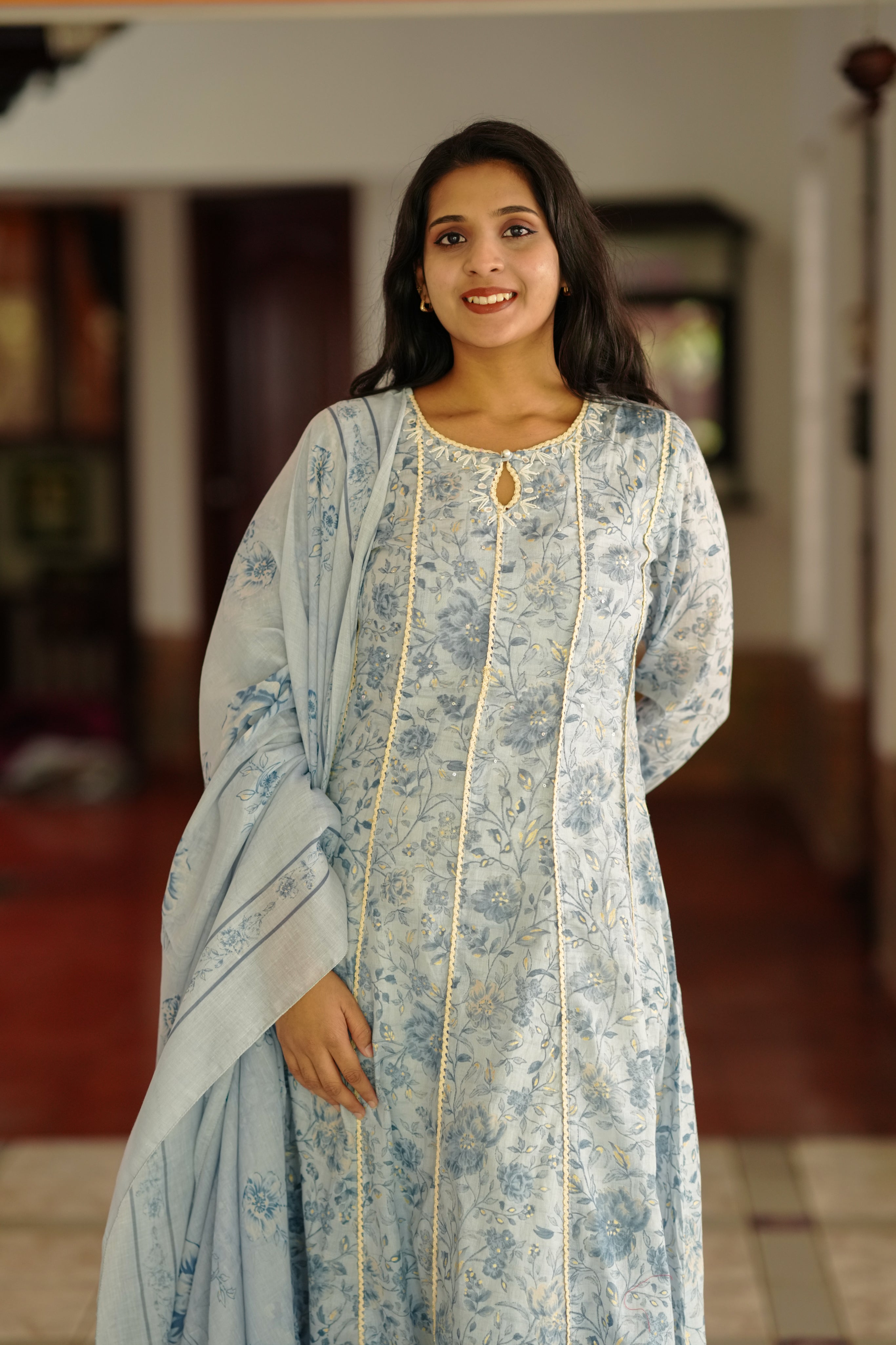 casual bead & lace work kurti
soft cotton kurti with dupatta
daily wear flared kurti