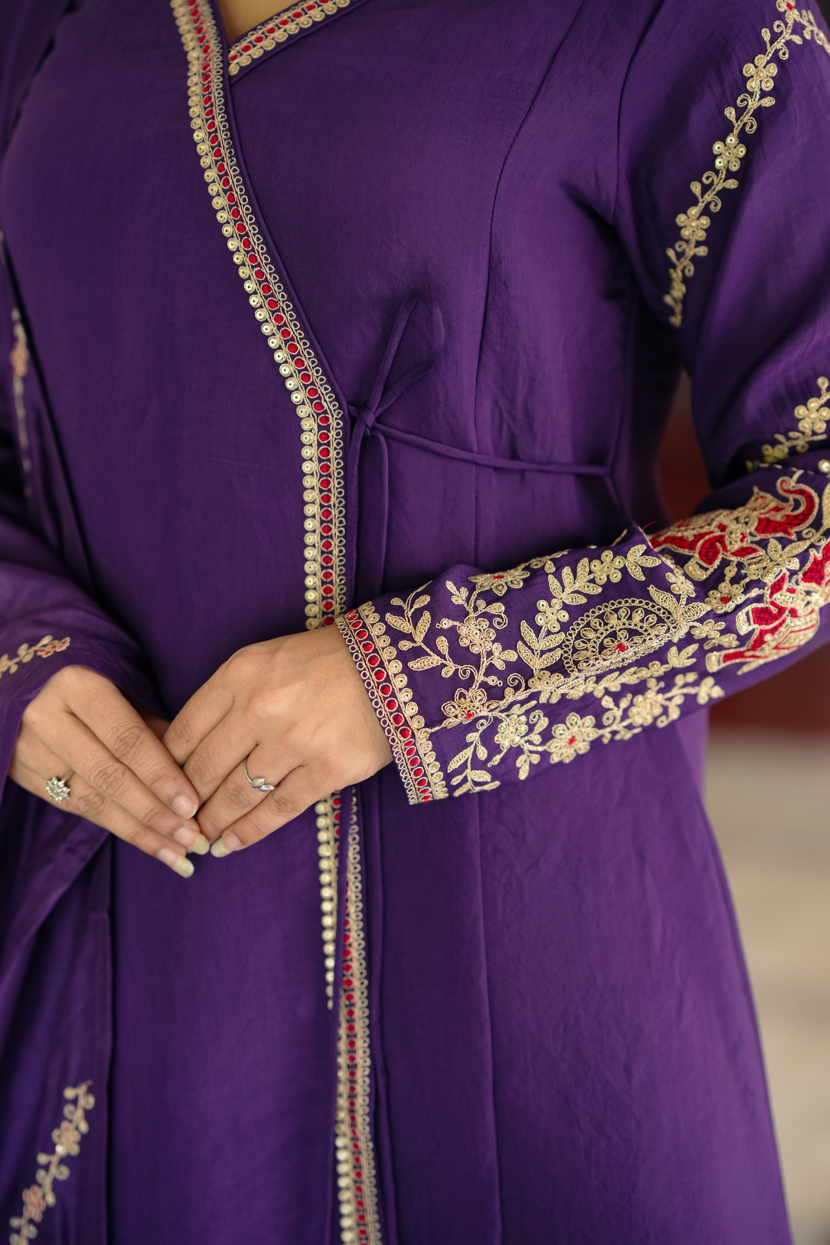 art silk party wear kurti set for women